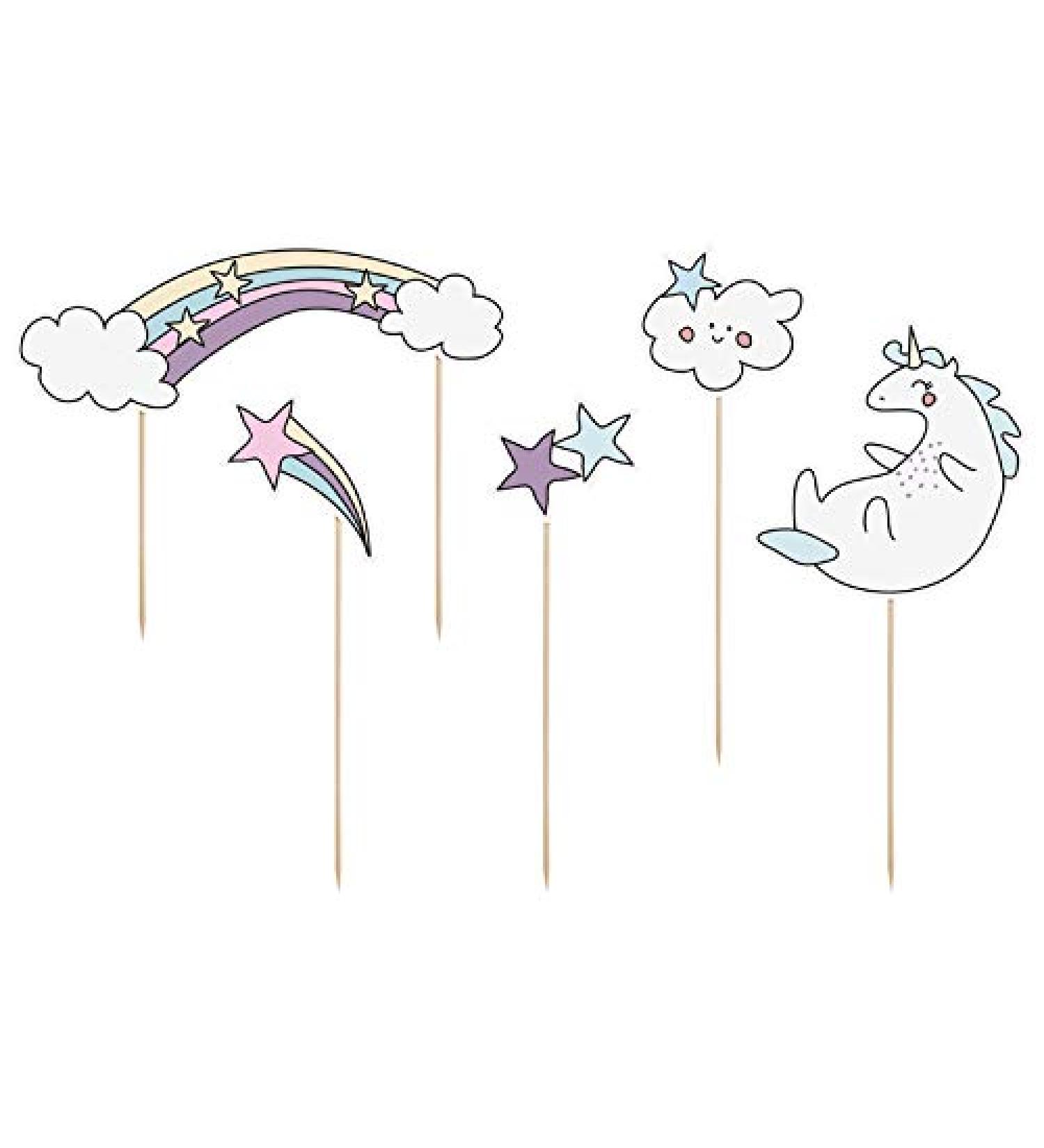 Schnooridoo Cake Topper Cake Decorating Cake Decoration Wedding Birthday (Set Unicorn)