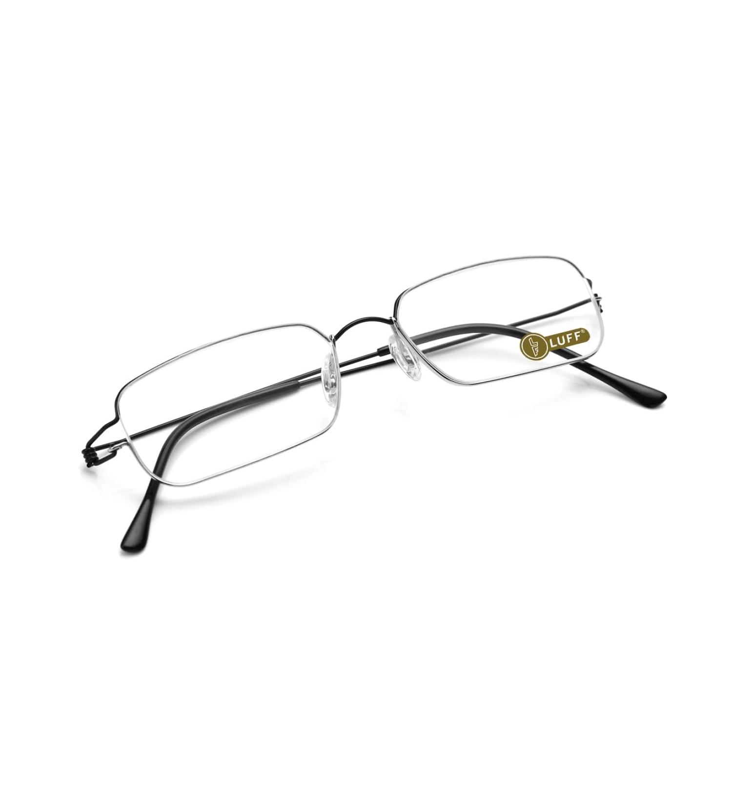 LUFF Ultra Light Reading Glasses for Men/Women - Stylish Blue Light Blocking Eyeglasses 2.0x - Screwless HD Readers in Black - Buy Online on GoSupps.com