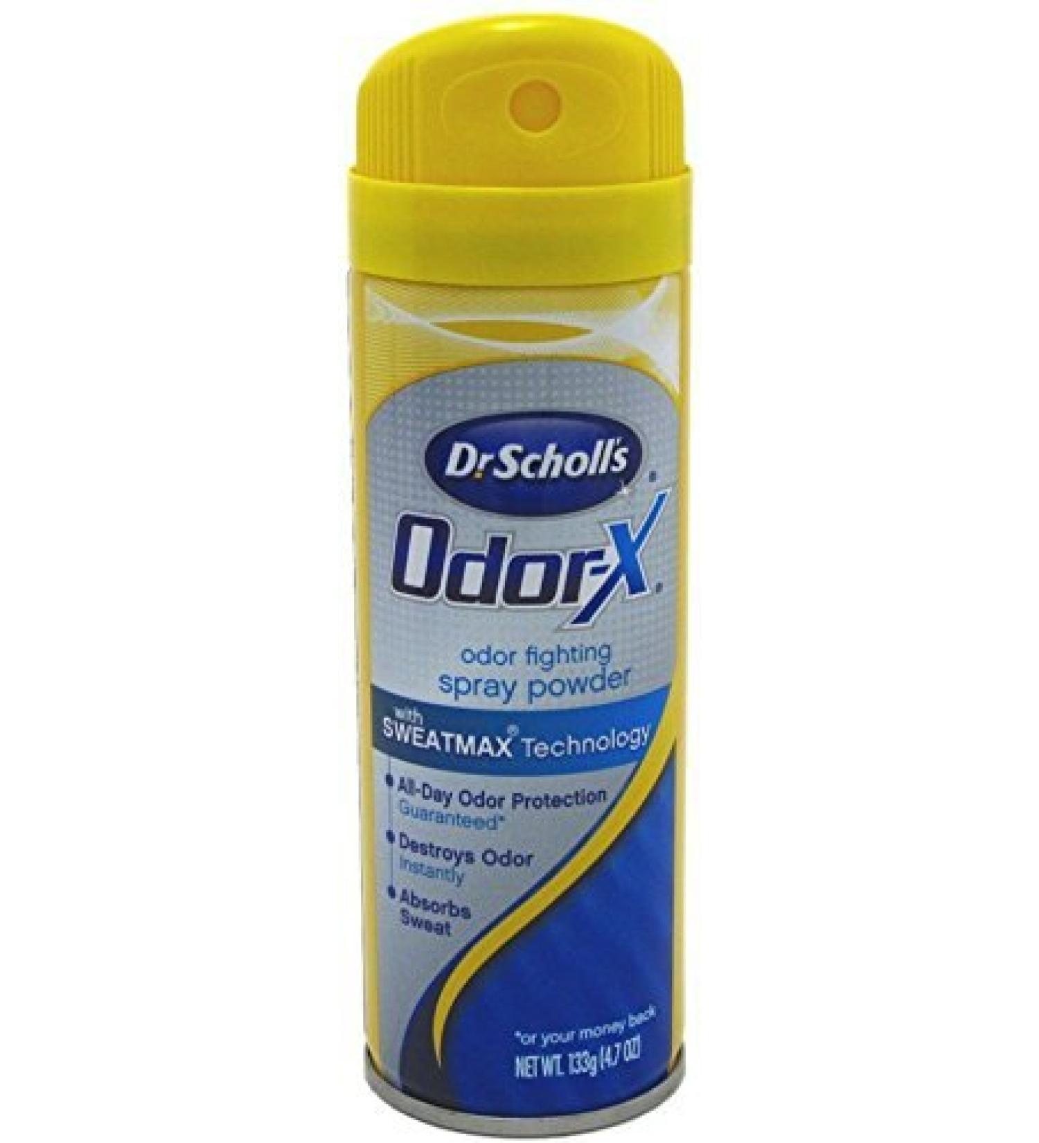 Dr. Scholl's Odor-X Odor Fighting Spray Powder 4.70 oz (Pack of 4)