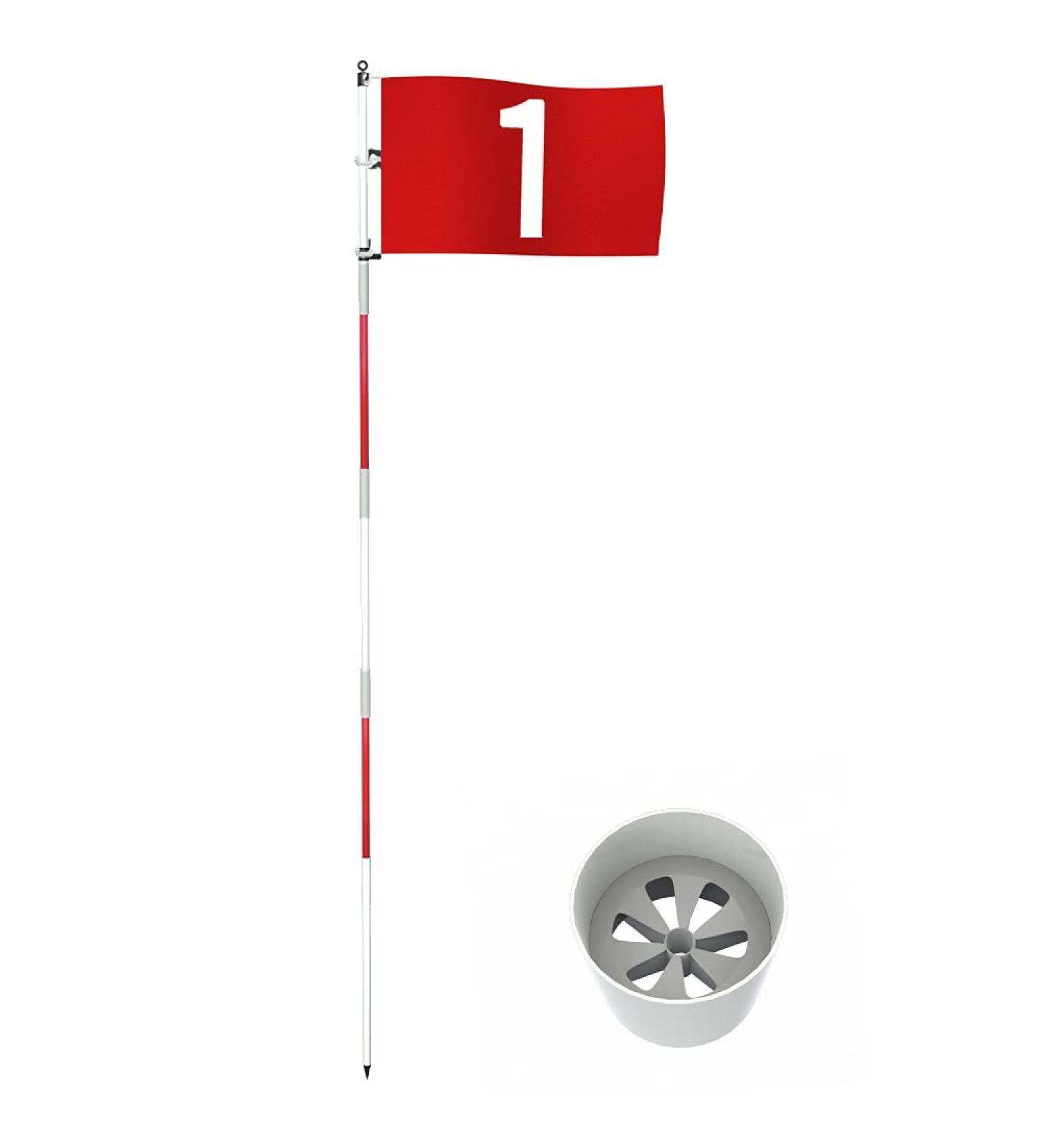 THIODOON 6ft Golf Flagstick with Detachable Cup - Anti-Rust Glass Fiber Design - Buy Online on GoSupps.com