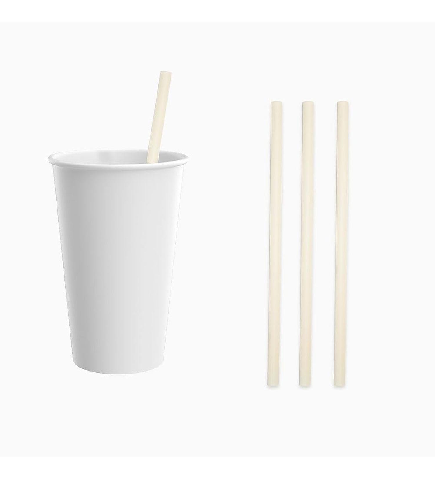 200 PHA Straws | Decomposable Straws | MR USA Straws | Made in USA Straws | 7.75 inch Drinking Straws | Biodegradeable Plastic Straws | Compostable Straws White - Buy Online on GoSupps.com