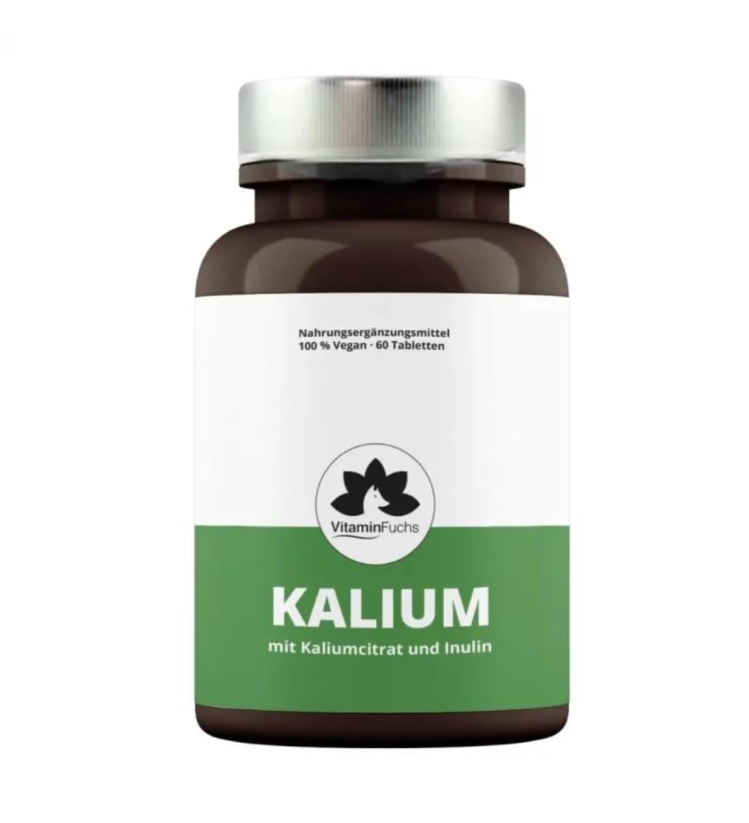 High-Dose Potassium Tablets 1000mg - Vegan Potassium Citrate for Muscles Nerves & Blood Pressure | Vitamin Fox - Buy Online on GoSupps.com