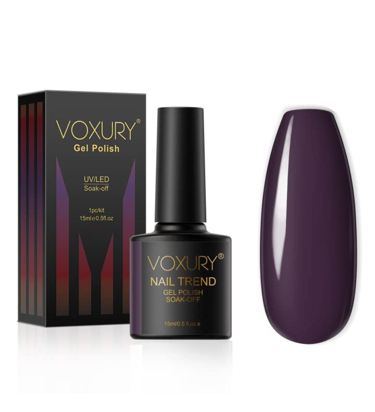 VOXURY Dark Purple Gel Nail Polish 15ml | Long-Lasting Deep Purple UV Gel Polish for DIY Nail Art | Spring Summer Soak Off Manicure Gel Polish - Buy Online on GoSupps.com