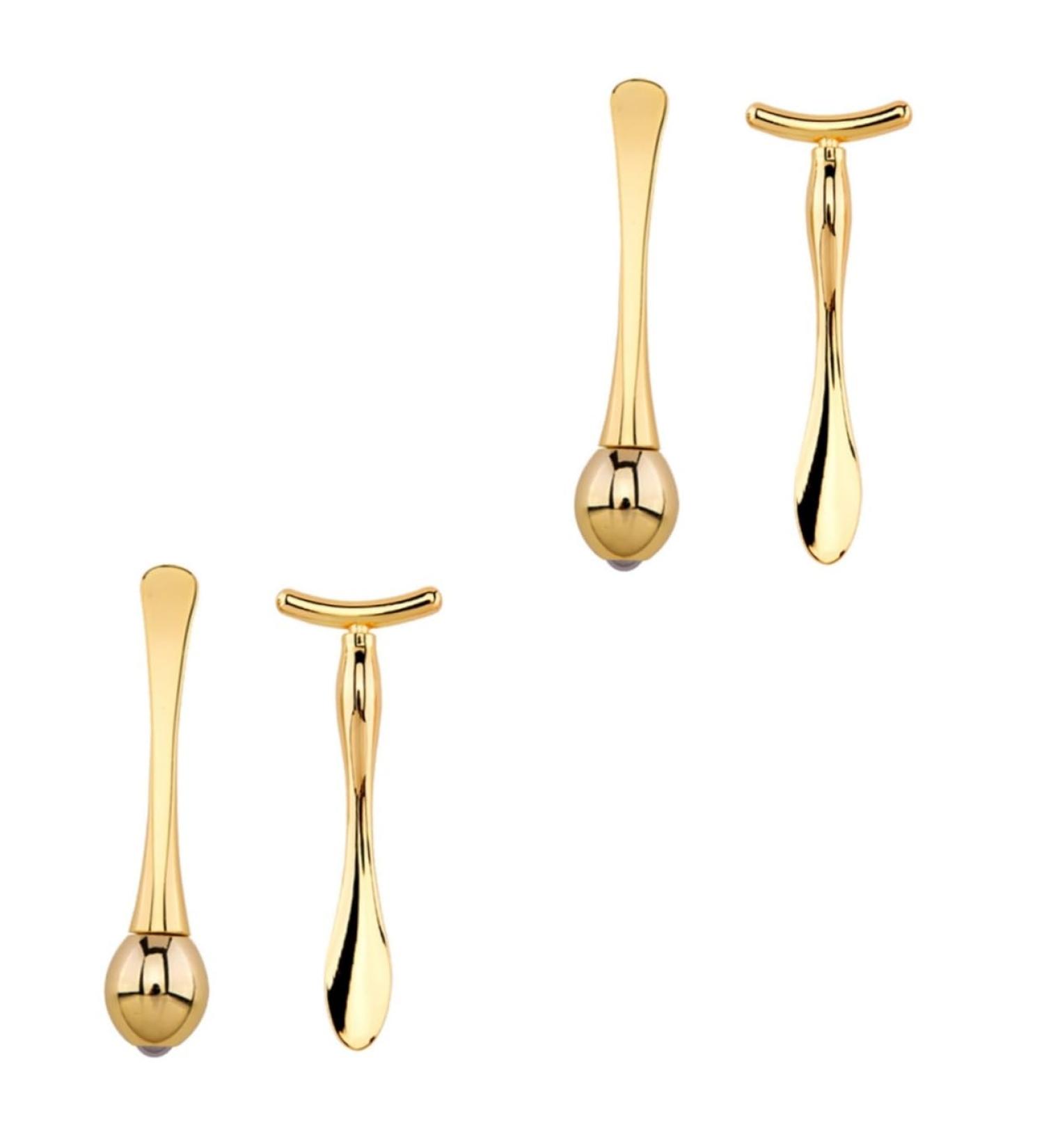 Buy 2 Sets Eye Massage Roller T-Bar & Portable Makeup Spoon | Skin Care Massage Tool for Eyes | Best Eye Cream Applicator Online - Buy Online on GoSupps.com