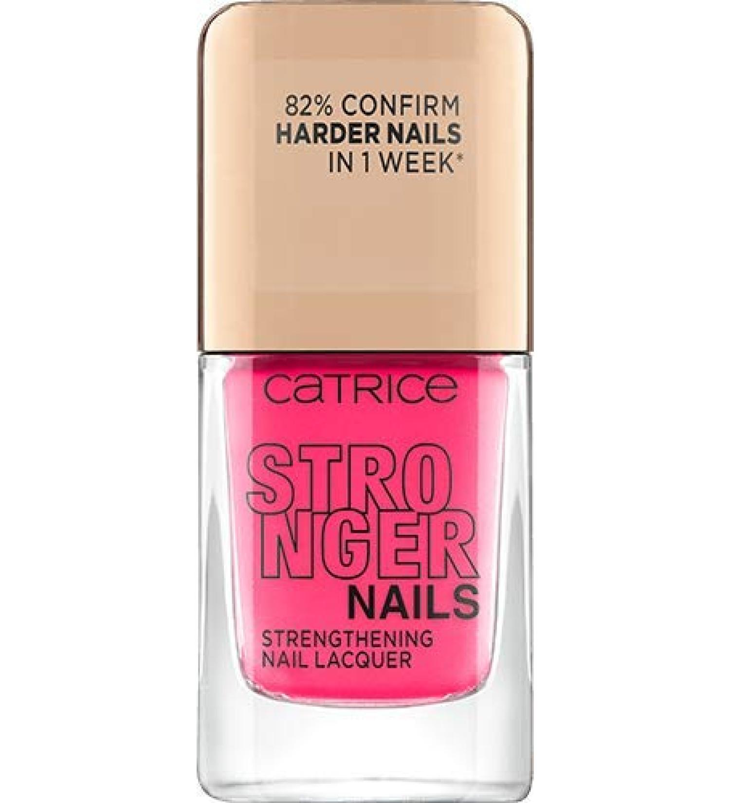 Catrice Stronger Nails Strengthening Nail Lacquer Nail Polish No. 10 Pink Warrior Pink Long Lasting Hardening Shiny Acetone Vegan Microplastic Particles Free (10.5ml) - Buy Online on GoSupps.com