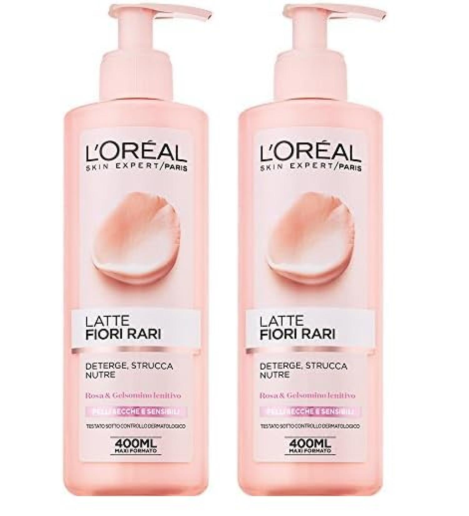 L Or al Paris Fiori Rari Make-Up Remover Face And Eye Cream for Dry and Sensitive Skin 200 ml Make-Up Remover Milk per Pelli Secche (Lot de 2) - Buy Online on GoSupps.com