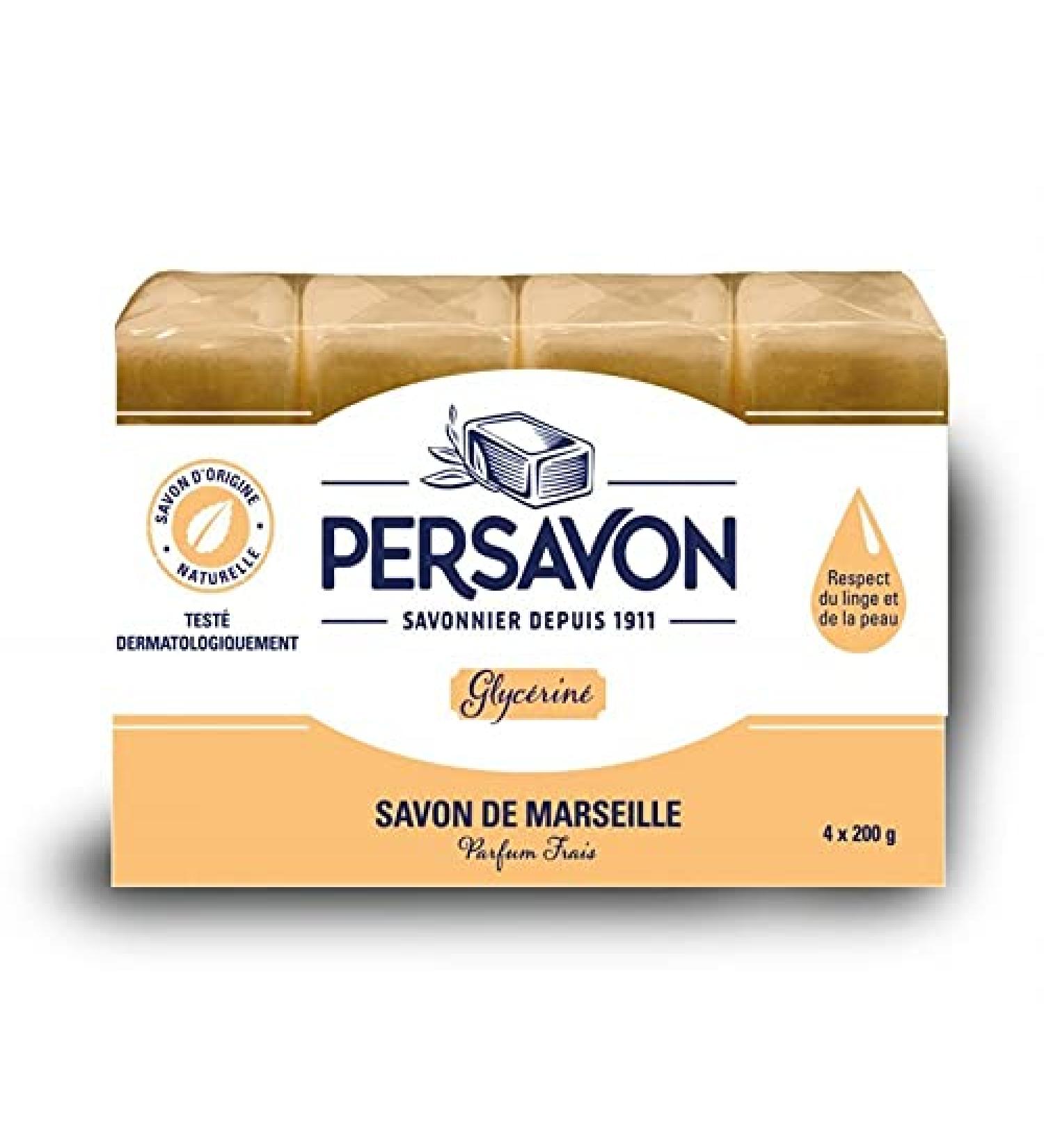 Entretien Persavon Marseille soap glycerine 4 x 200 g 4 pieces - Buy Online on GoSupps.com