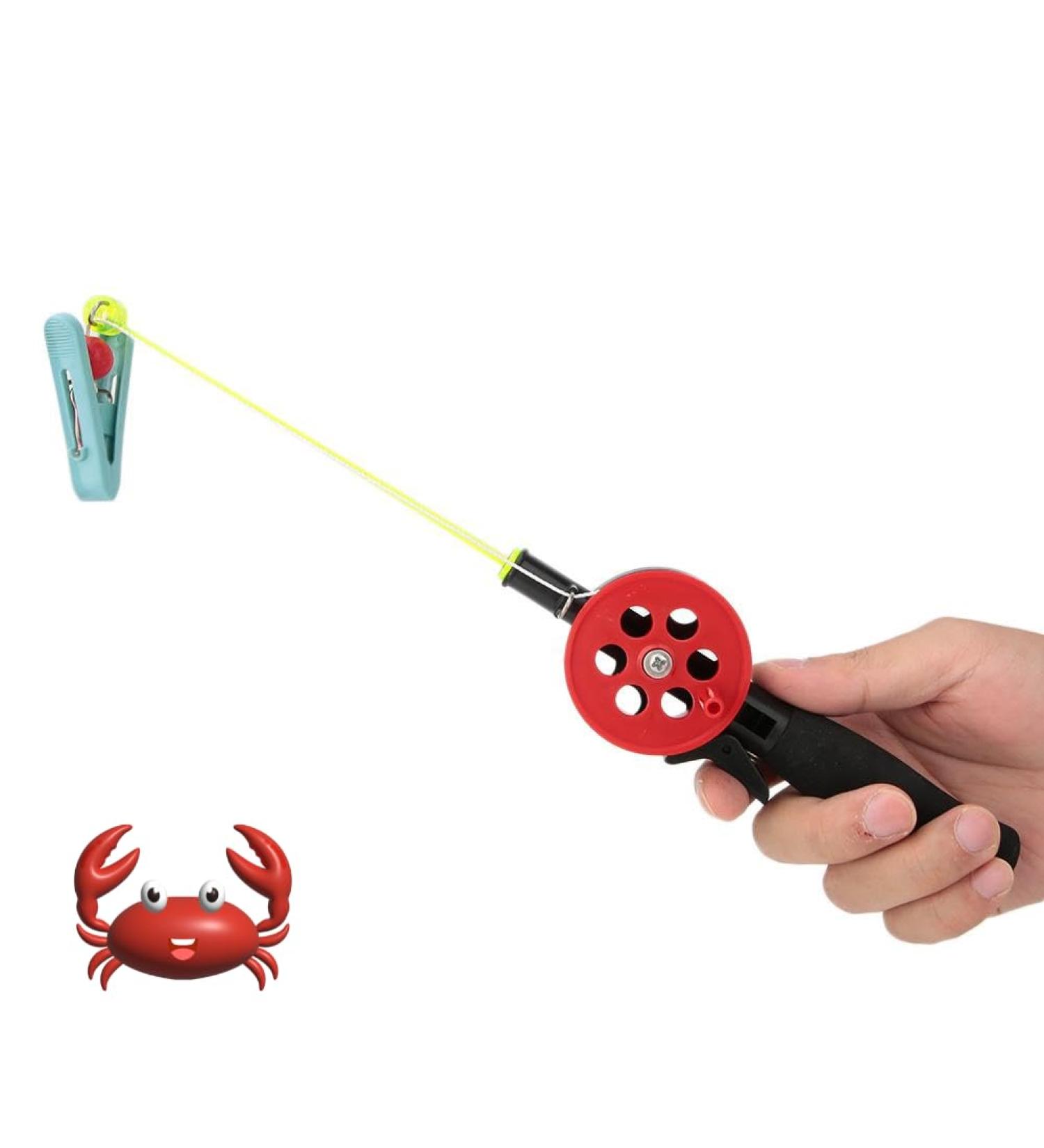 Jadeshay 2Pcs Children's Fishing Rods - Mini Portable Crab & ICE Fishing Rods with Clip | Perfect Gift for Kids - Buy Online on GoSupps.com