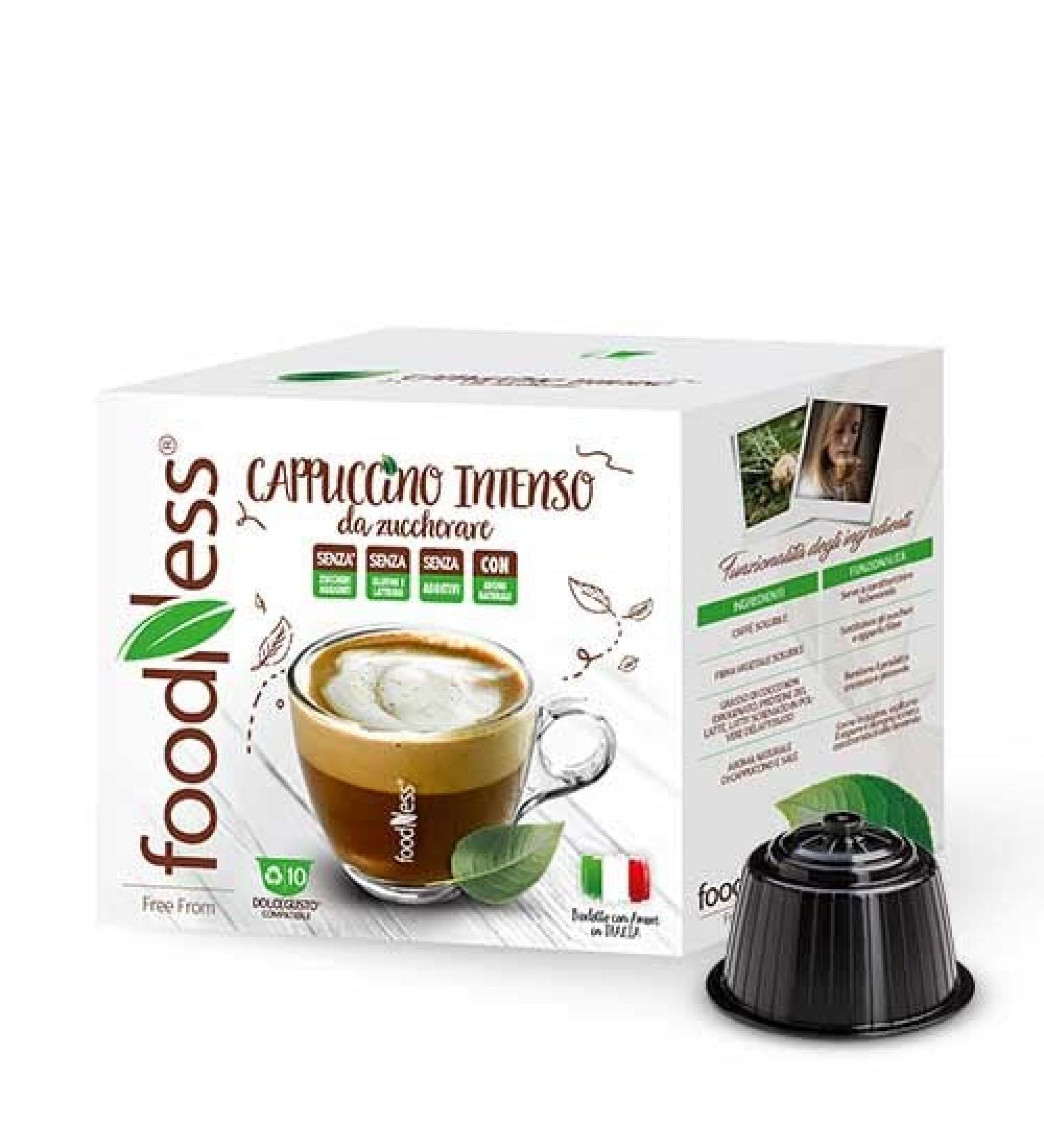 FoodNess Cappuccino Intenso Compatible with Dolce Gusto Boda Coffee Aroma and All Typical Cappuccino Capsule (6 Tot. 60 Capsules)
