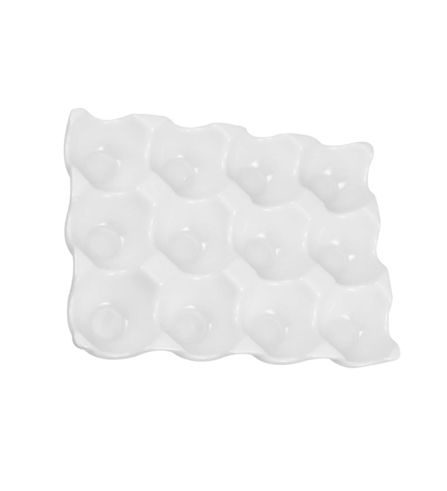 12 Egg Tray Food Tray Fridge Refrigerator Ceramic Egg Keeper Ceramic Egg Holder Bracket Ceramics - Buy Online on GoSupps.com