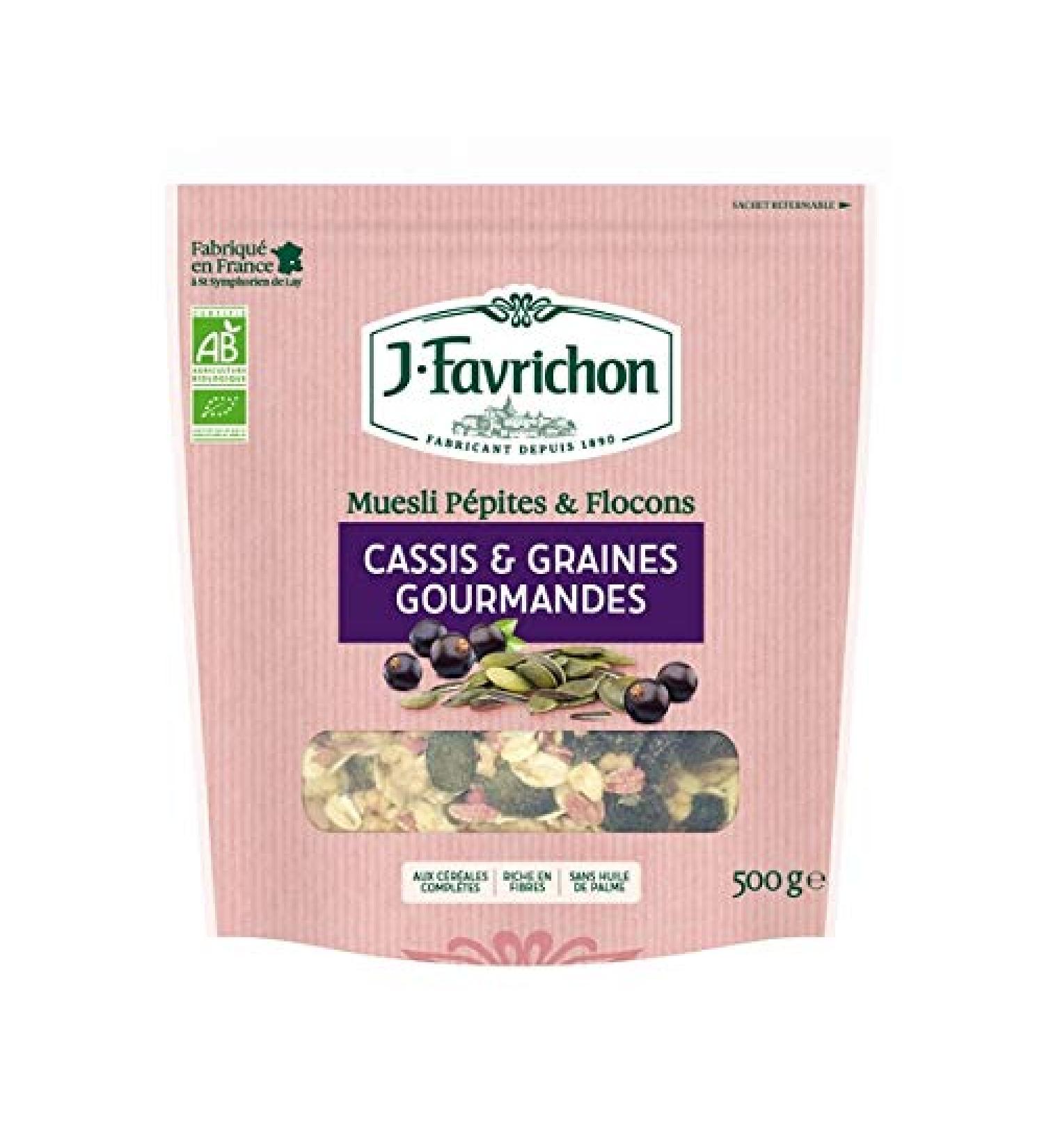 FAVRICHON Muesli Blackcurrant & Gourmet Seeds 500G Organic - - Buy Online on GoSupps.com