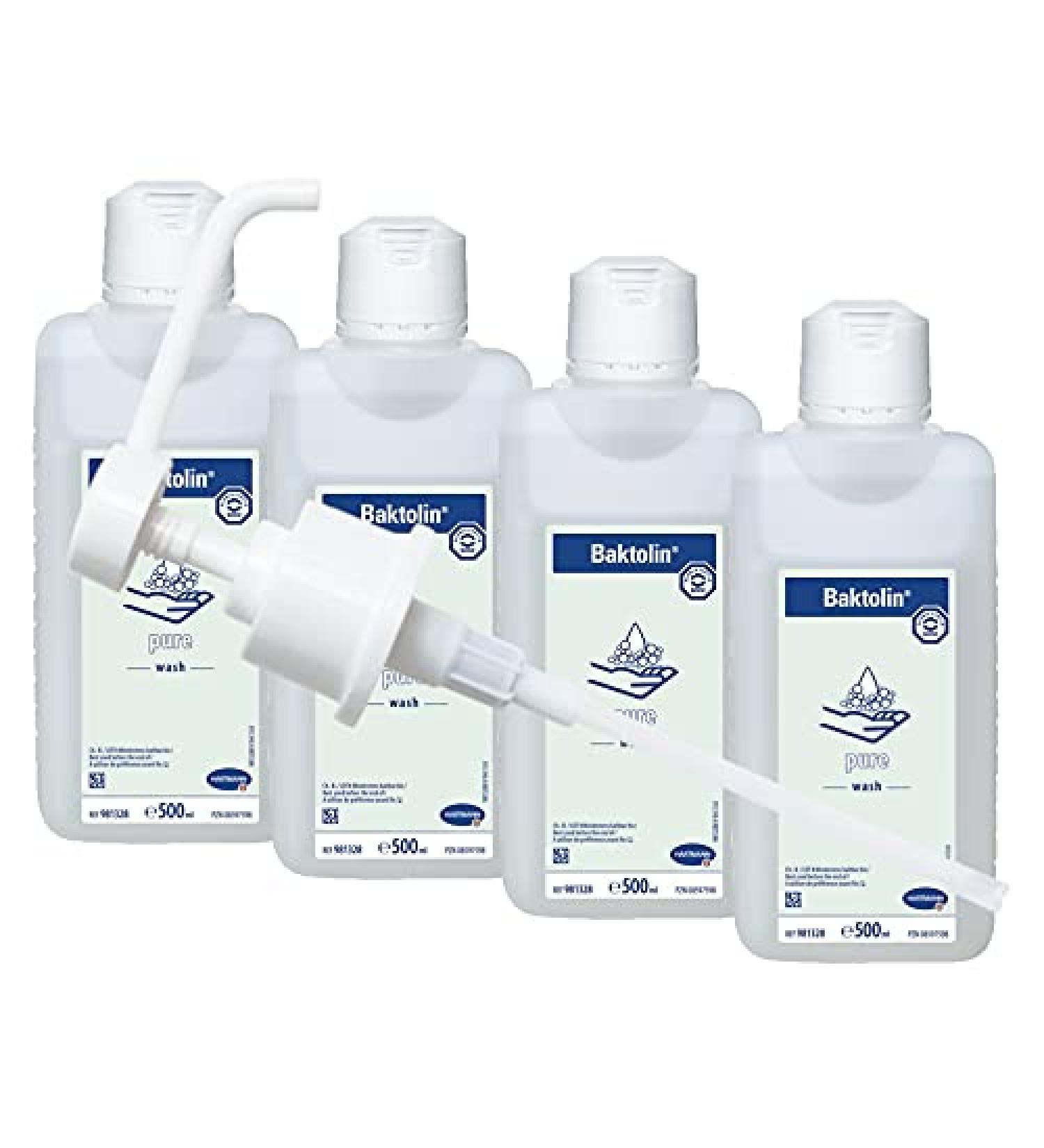 Bode Hartmann Baktolin Pure Washing Lotion 4x500ml + Medi-Inn Pump - International Shipping Available - Buy Online on GoSupps.com