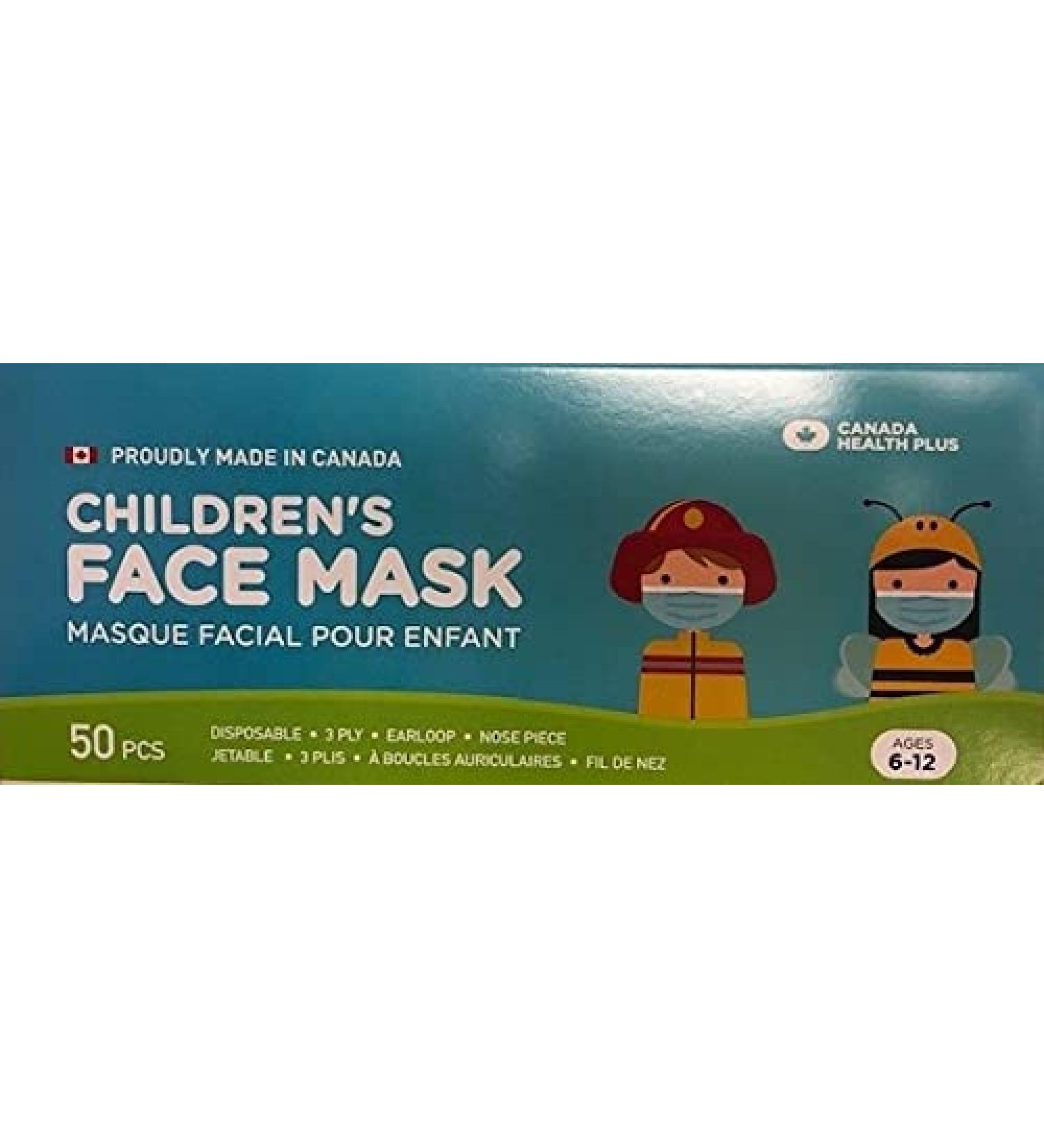 Canada Health Plus Children's Face Mask (Made in Canada) - Buy Online on GoSupps.com