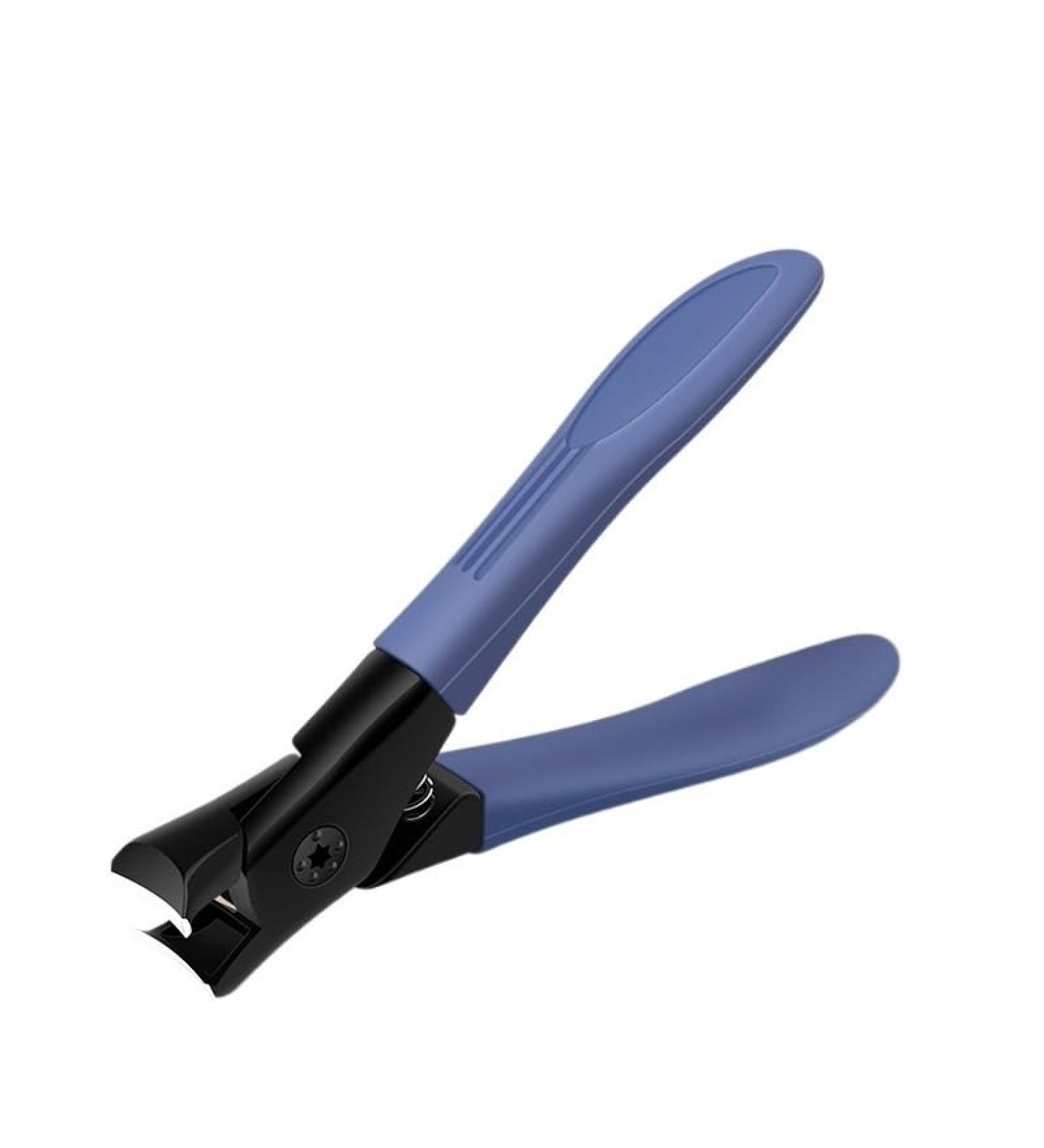 Nail Clippers Splash Resistant Nail Clippers for Household Toe Nail Enhancement Tools Toenail Clippers (Color : Blau)