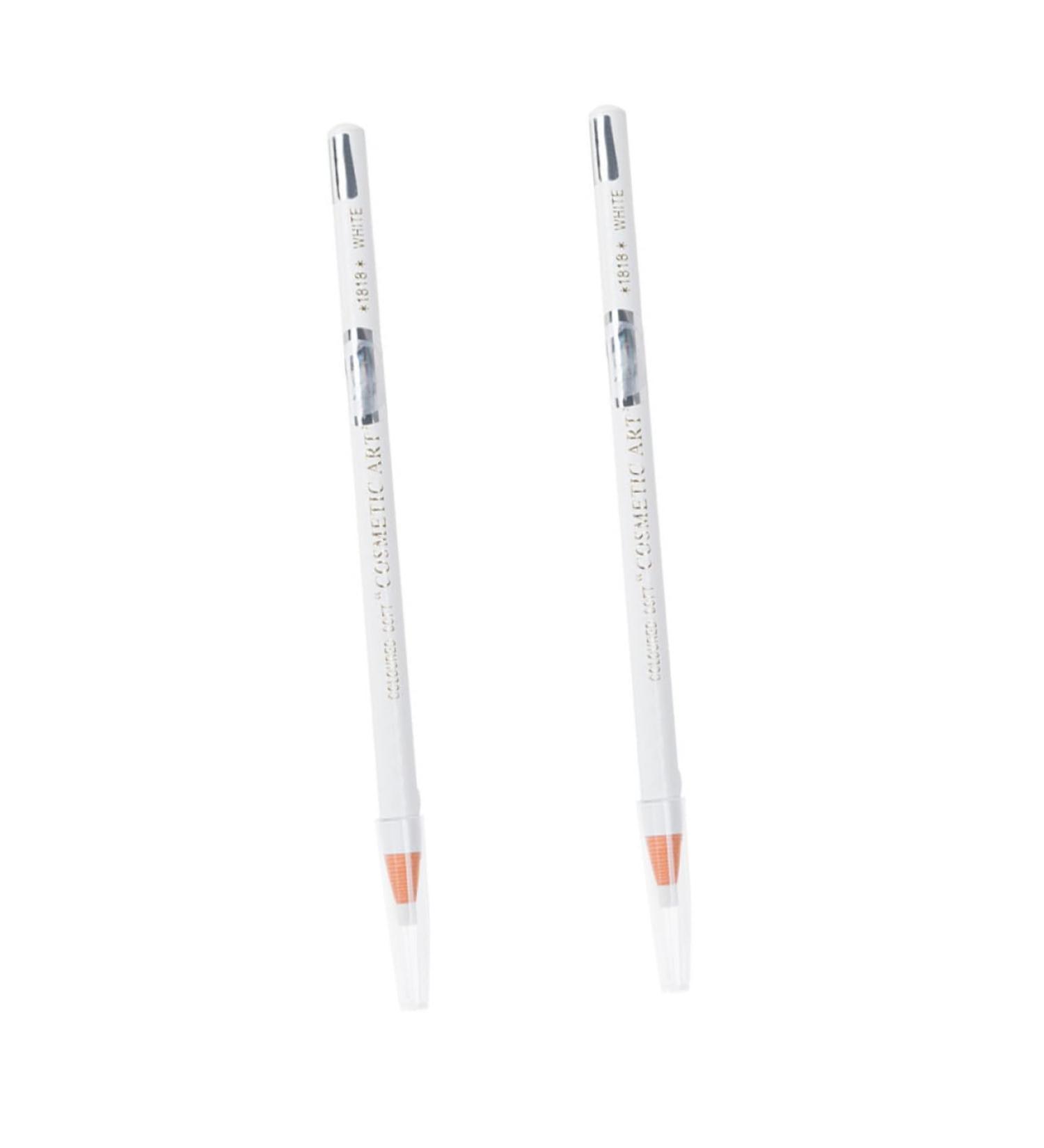  BIUDECO 2 Pieces Eyebrow Pencil Cosmetic Pen For Eyebrows Eye Makeup Applicator Eyeliner Pen Self-adhesive Forehead Beginner White Suite Wooden Miss - Buy Online on GoSupps.com