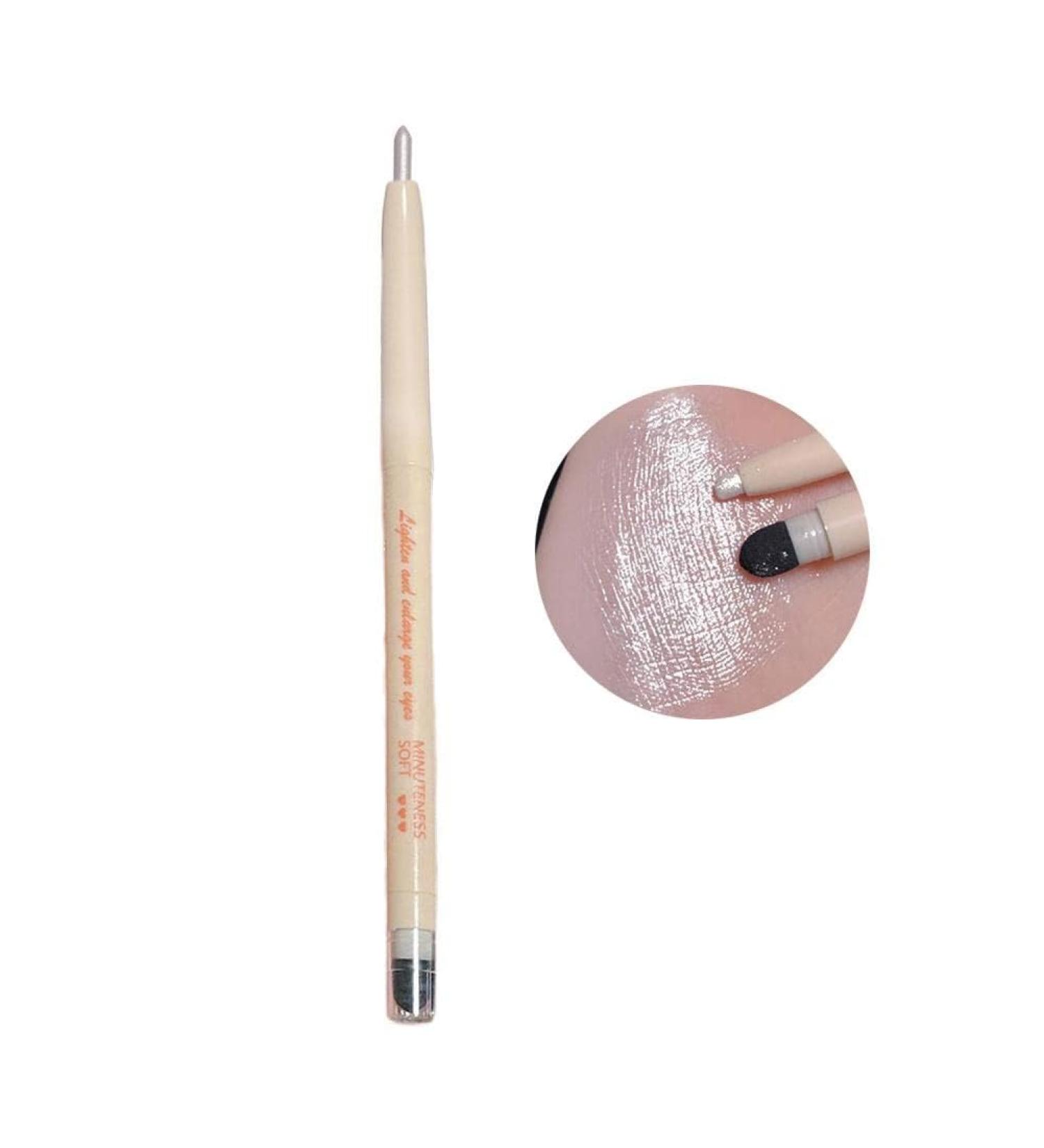 Diamond Glitter Eyeshadow Liner Pencil - Pearl White Highlighter & Silver Matte Waterproof Eyeliner for Shiny Makeup | International Shipping - Buy Online on GoSupps.com