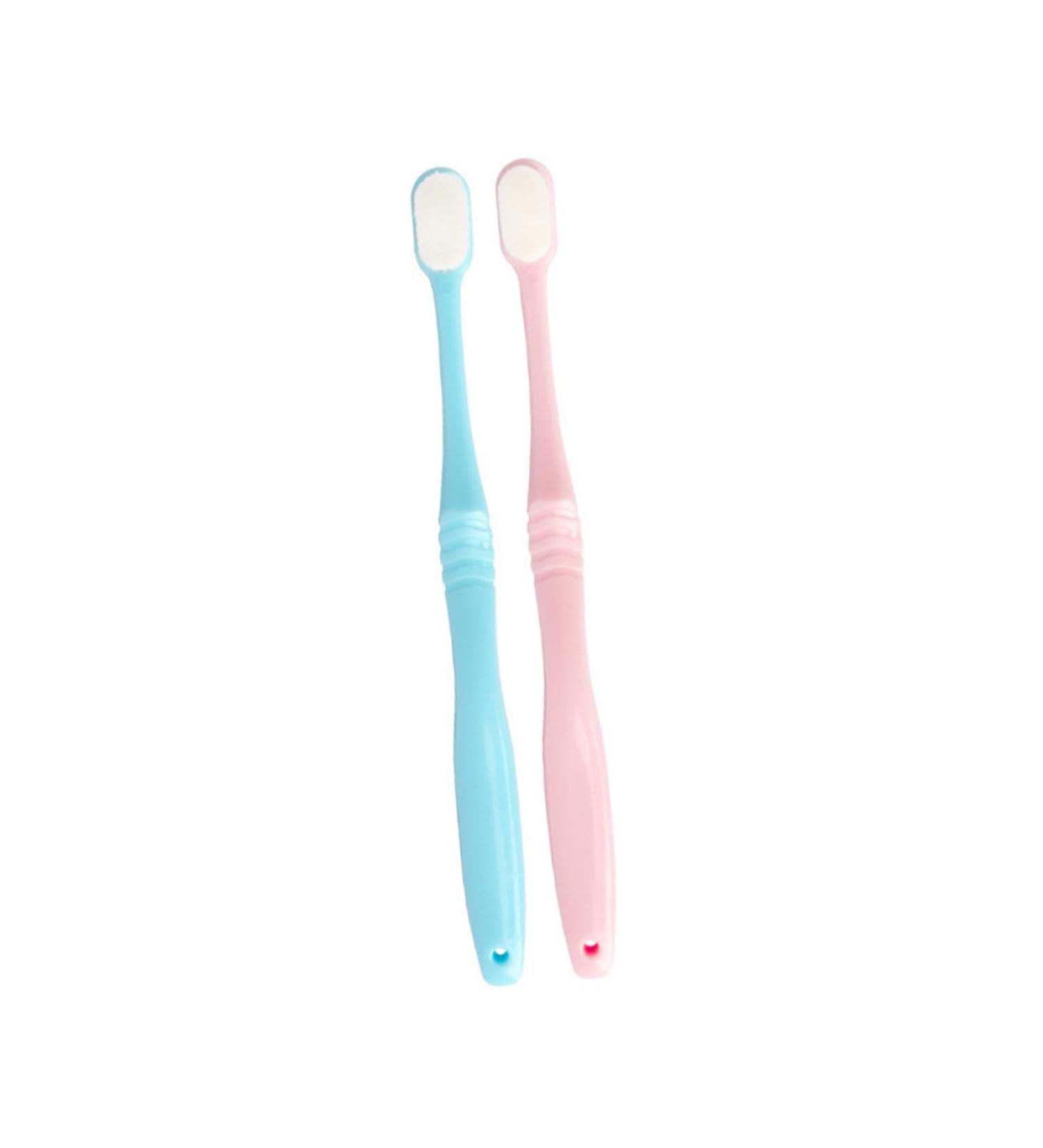 Plafope Ultra-Fine Soft Toothbrush Set - 2 Nano Tooth Cleaning Tools for Gum Care & Long Handle Comfort - Ideal for Gentle Oral Hygiene - Buy Online on GoSupps.com