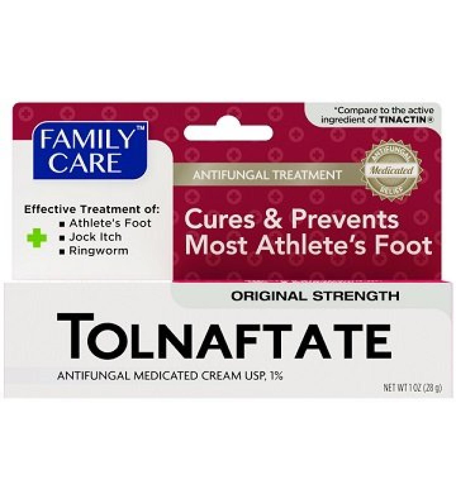 Family Care Tolnaftate Cream - Athlete's Foot Treatment - 1 Ounce - Buy Online on GoSupps.com