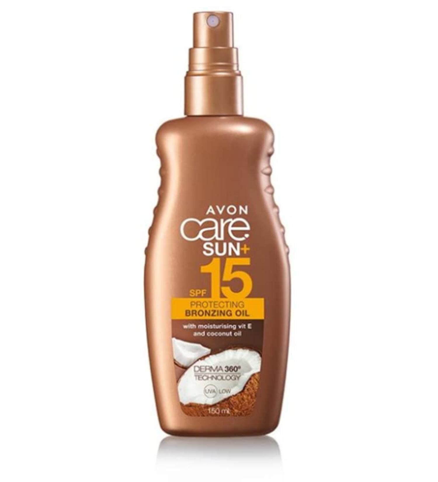 Avon Care Sun+ SPF15 Protecting Bronzing Oil Water Resistant with UVA and UVB PA++ Protection Cocunut Oil and Vitamin E - by Ultimate Things - Buy Online on GoSupps.com