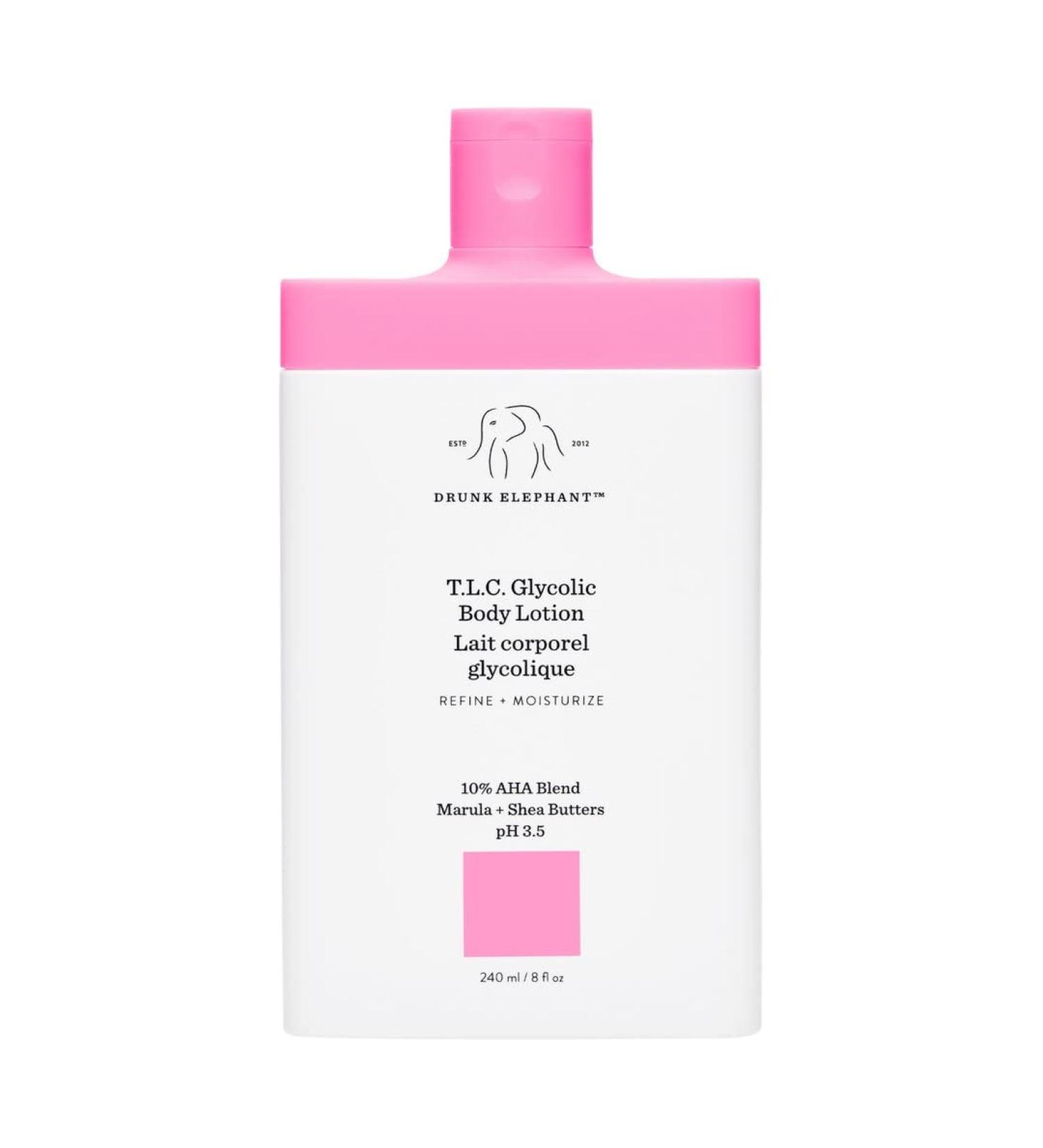 Drunk Elephant T.L.C. Glycolic Body Lotion 240ml - Refining & Moisturizing Formula with Marula and Shea Butters - Buy Online on GoSupps.com