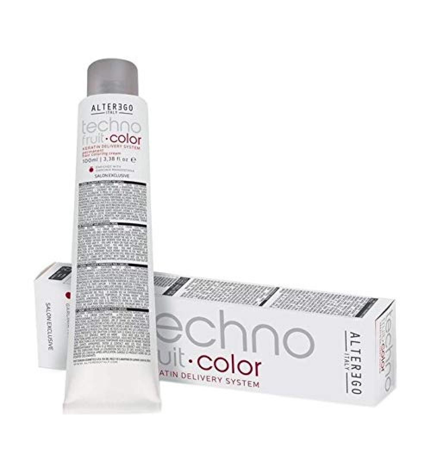 Alterego Techno Fruit Color 843 Keratin System PPD free 100 ml light blonde copper gold plated 112 professional color permanent