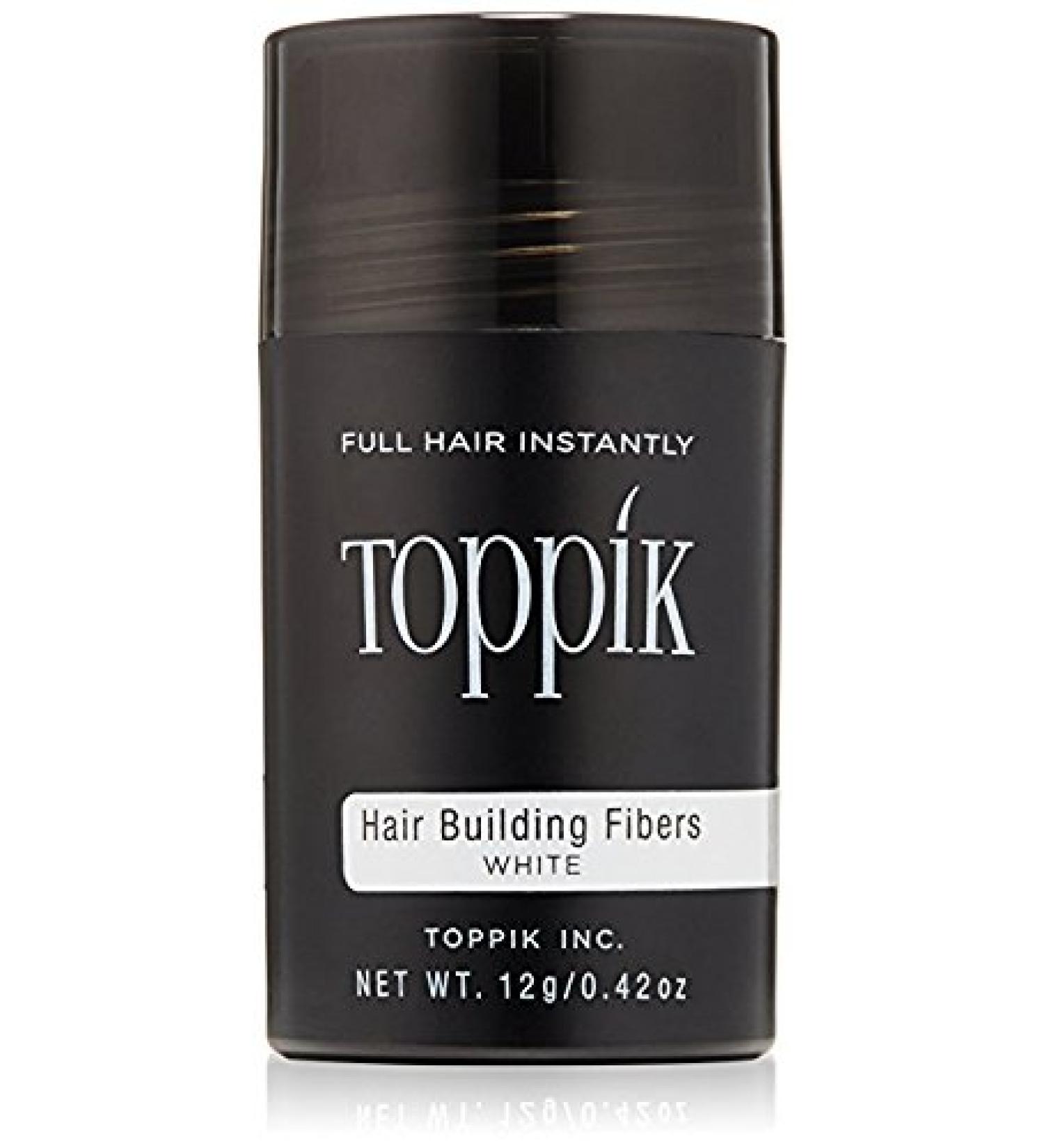 Toppik Hair Fibers Normal (12g) - White | Add Volume & Conceal Thinning Hair | International Shipping Available - Buy Online on GoSupps.com