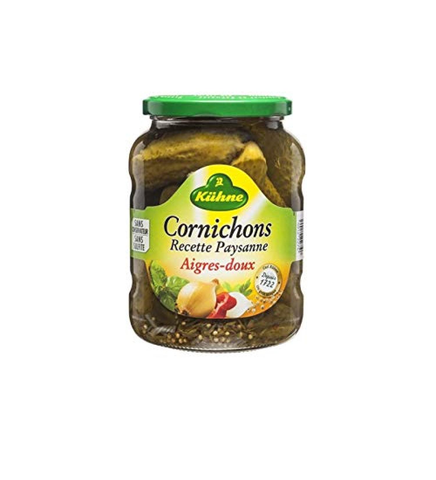 KUHNE - Sweet and Sour Country Gherkins 360G - Pack of 4 - Buy Online on GoSupps.com