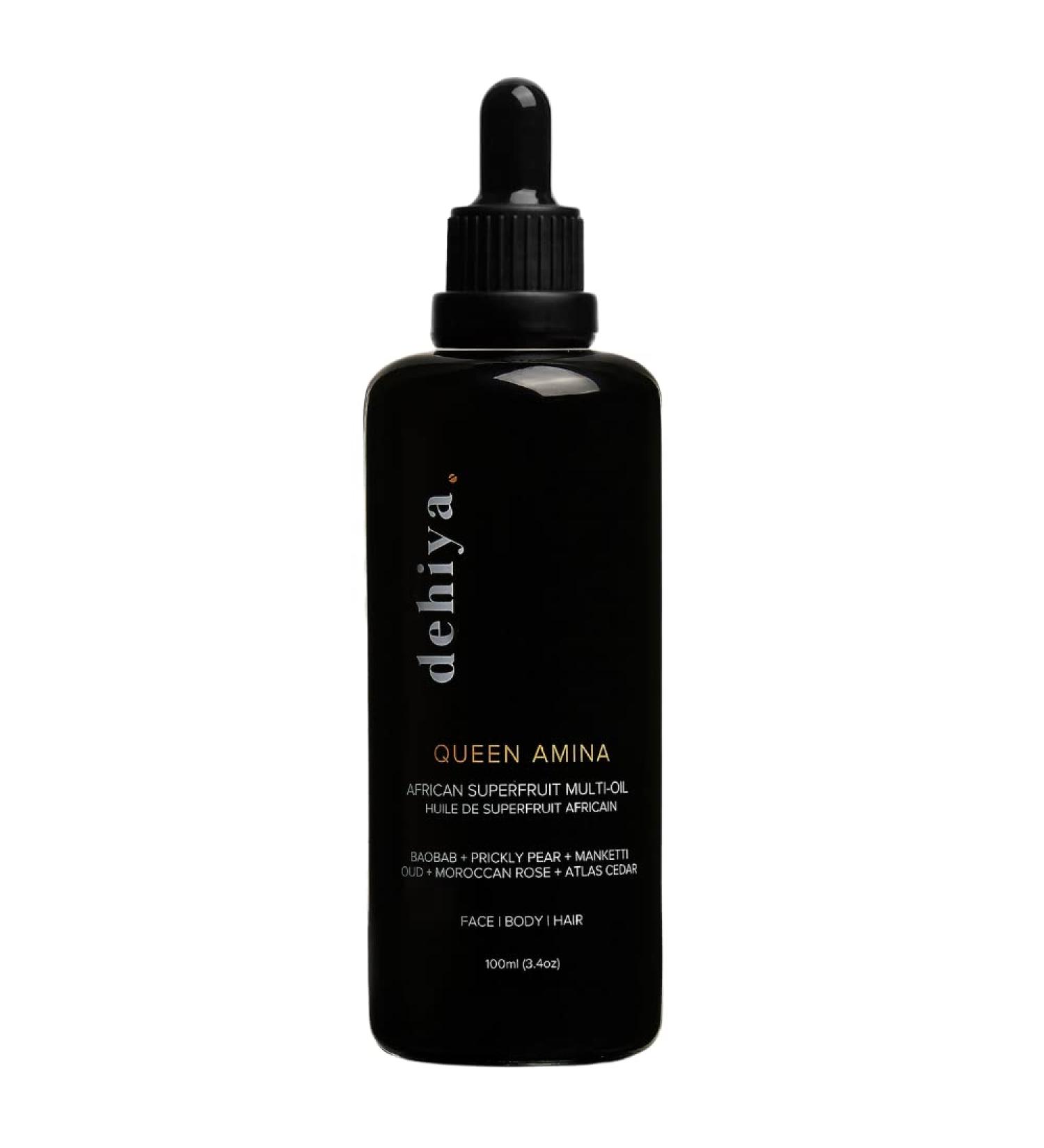dehiya. Queen Amina African Superfruit Oil Face Oil Body Oil Hair Oil Cleansing Oil Makeup Remover Scalp Treatment Beard Oil Jojoba Argan Geranium All Skin Types 3.4oz 100mL - Buy Online on GoSupps.com