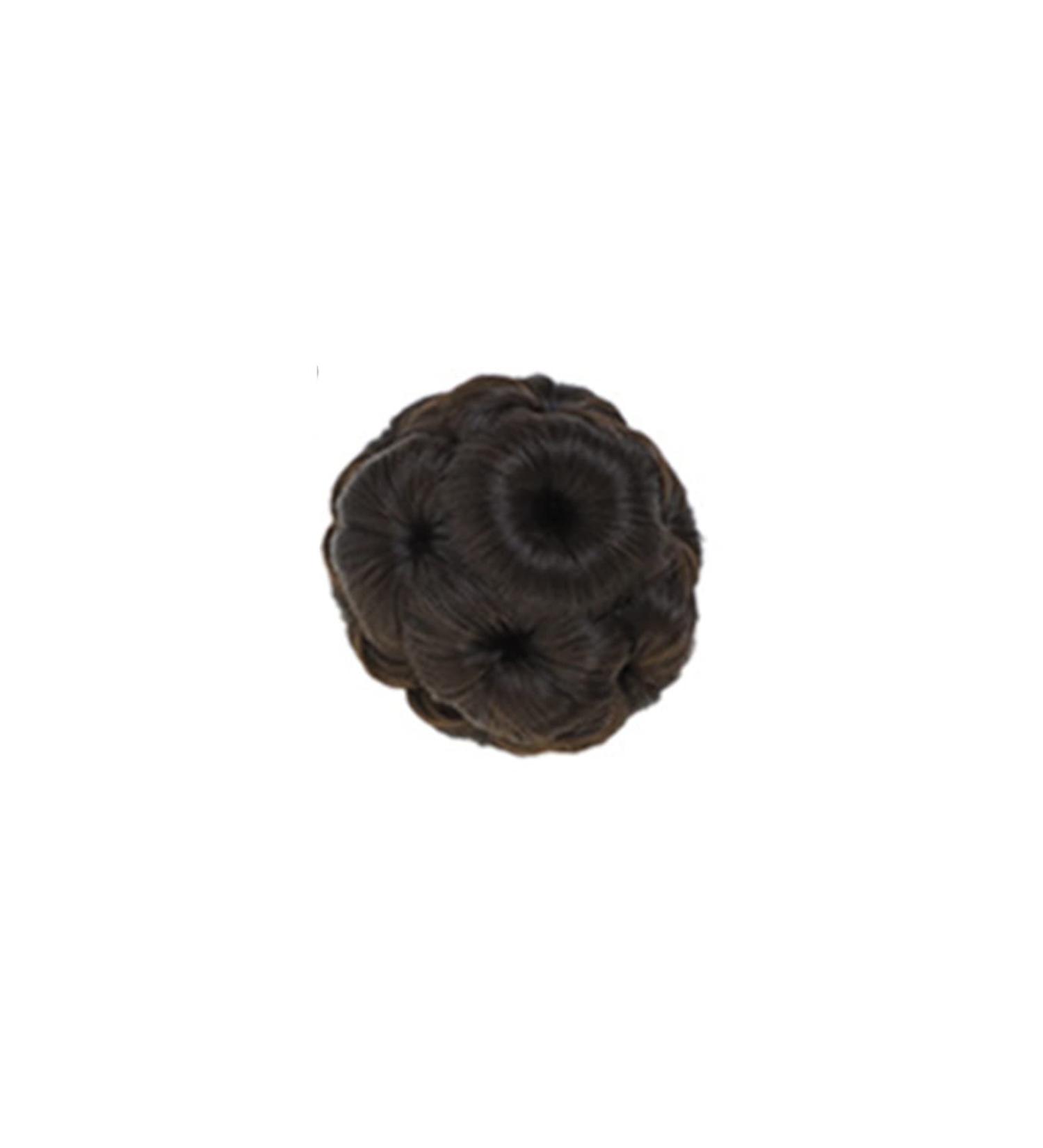 Stylish Brown Black Clip-On Wig with Diamond Ball Hairpin | Women's Hair Accessory - Buy Online on GoSupps.com