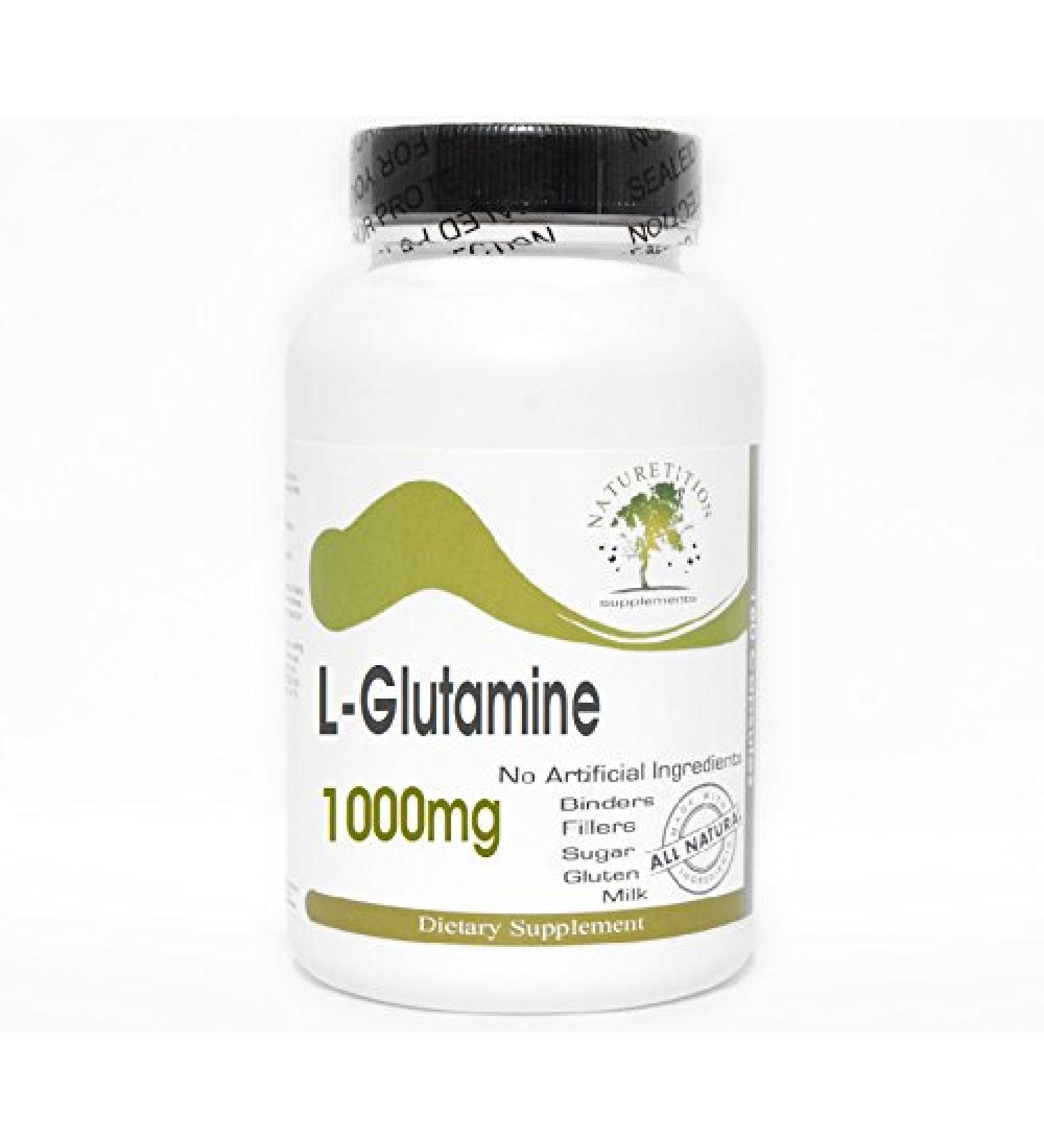 L-Glutamine 1000mg 100 Capsules - No Additives Naturetition Supplements