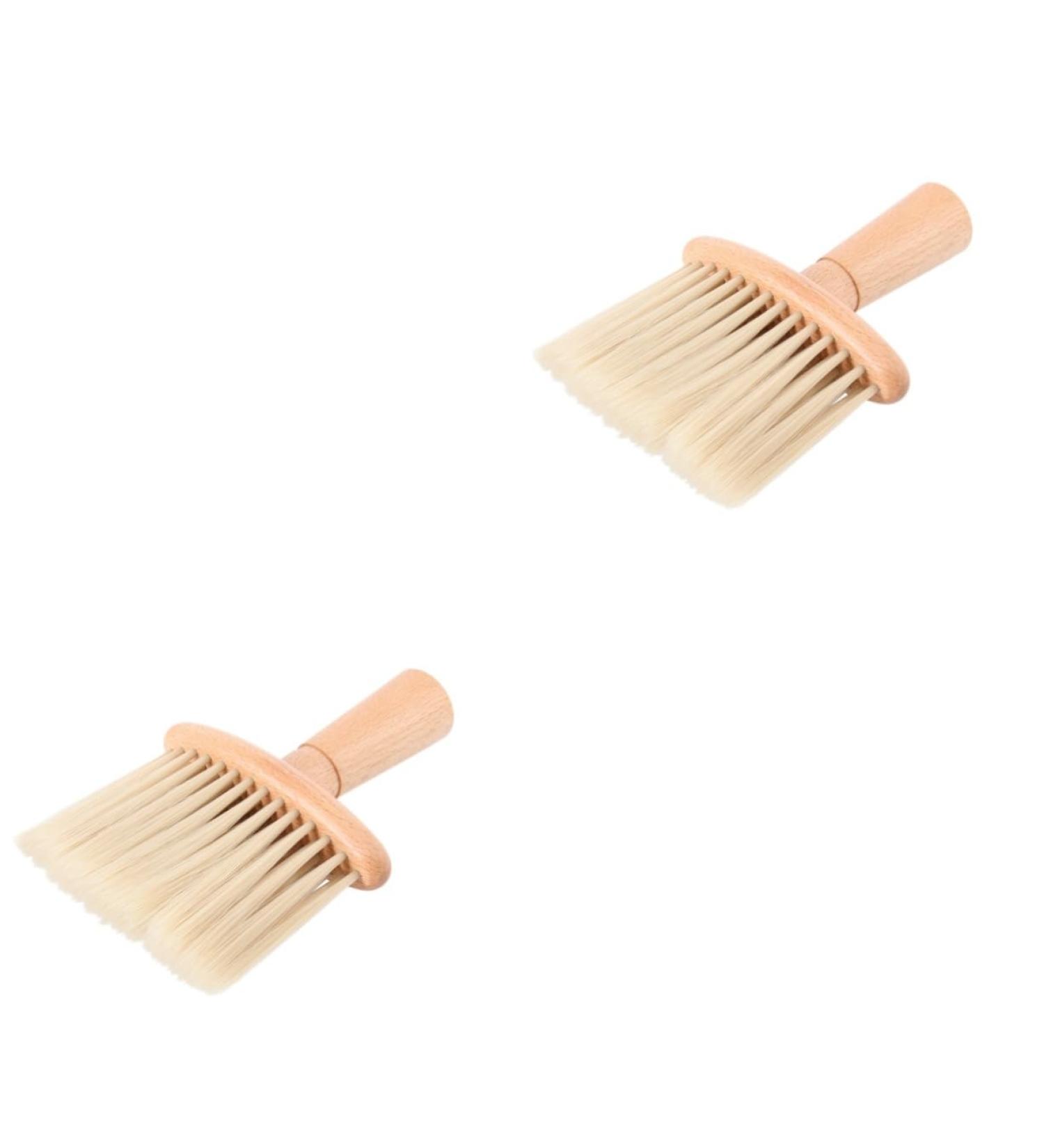 FRCOLOR 2 Pieces Hair Cutting Set Broken Hair Removal Tool Wooden Tools Face Hair Remover Lint Brush Hair Accessories Neck Hairdressing Tool Lotus Tree Hair Brush Dust Brush Bamboo - Buy Online on GoSupps.com