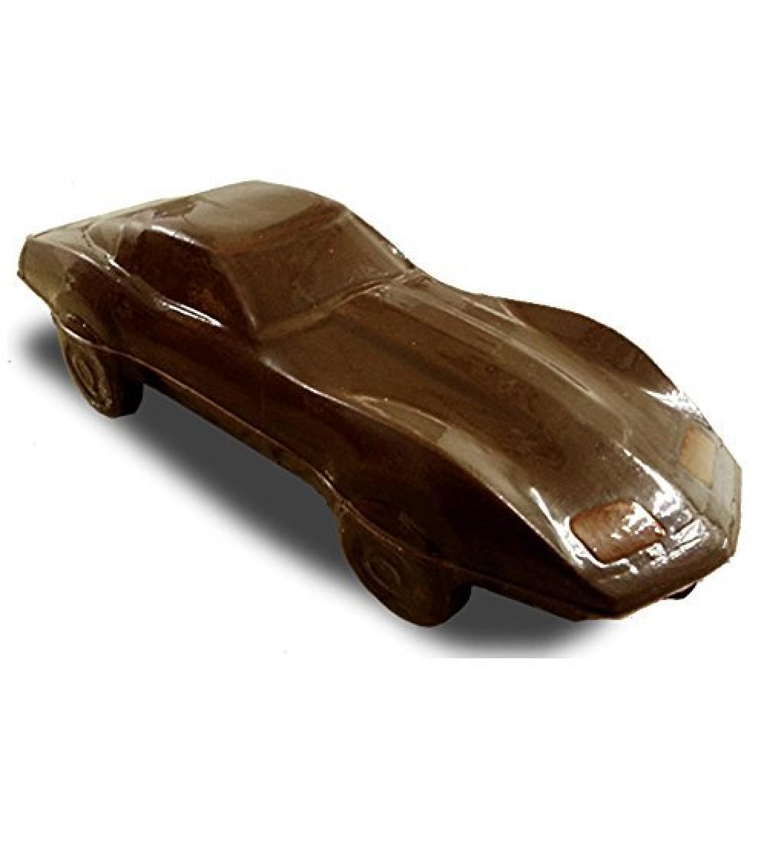 Corvette Stingray Vintage Sports Car Solid in Premium Swiss Dark Chocolate