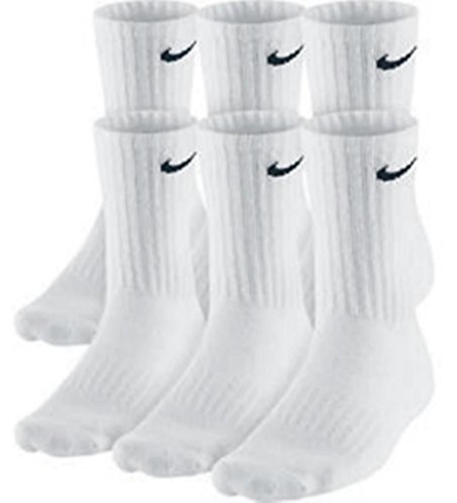 NIKE Everyday Performance Training Socks (6-Pack) Large White - Comfort and Support - Buy Online on GoSupps.com