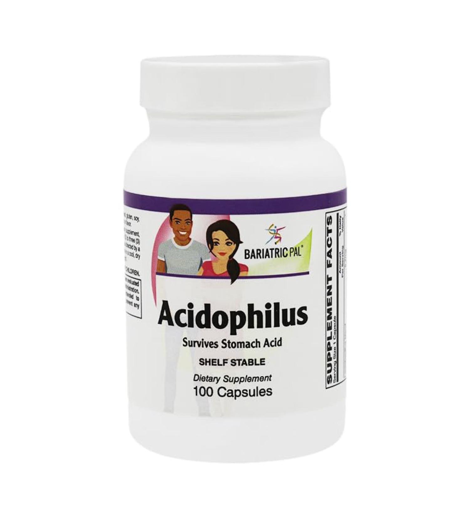 BariatricPal Probiotic Acidophilus - 500 Million CFU (100 Capsules) - Buy Online on GoSupps.com