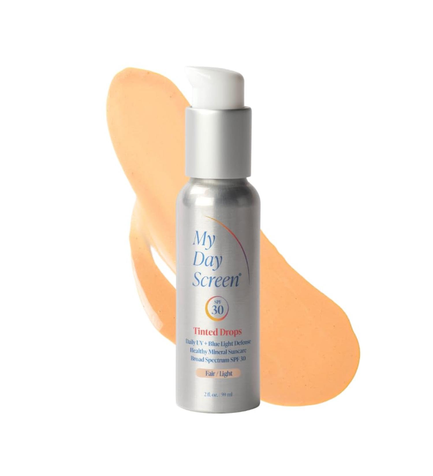 Tinted Drops SPF 30 - Vegan Mineral Moisturizer Sunscreen | Natural & Sustainable Facial Care (2 oz - Buy Online on GoSupps.com