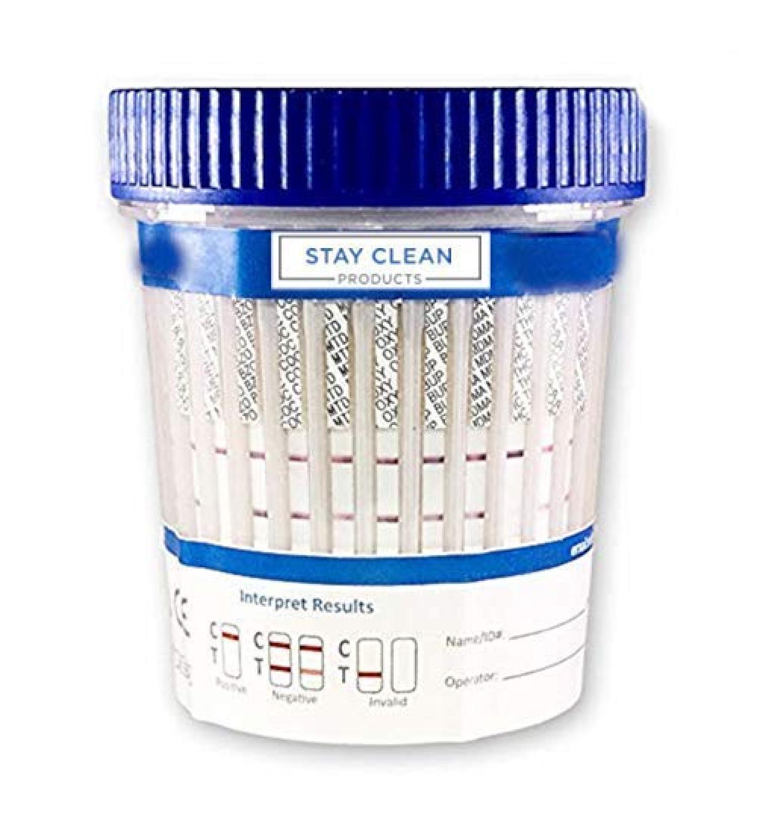 25 Cups - 12 Panel Urinalysis Kits for Drug Screening | CLIA Waived - AMP BAR BUP BZO COC THC PCP MTD MDMA OXY MET OPI MOR - Buy Online on GoSupps.com