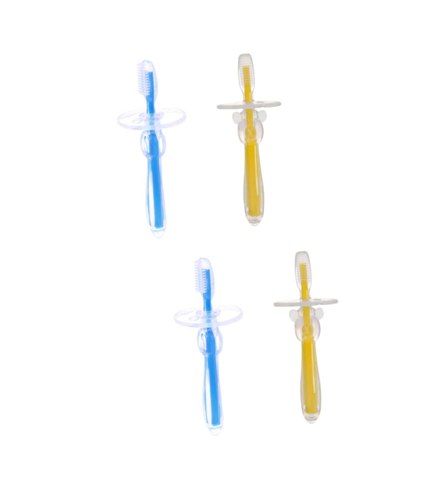 Shop Tovinanna 4-Piece Training Toothbrush Set for Toddlers | Soft Bristles & Fun Colors - Ideal Children's Oral Care - Buy Online on GoSupps.com