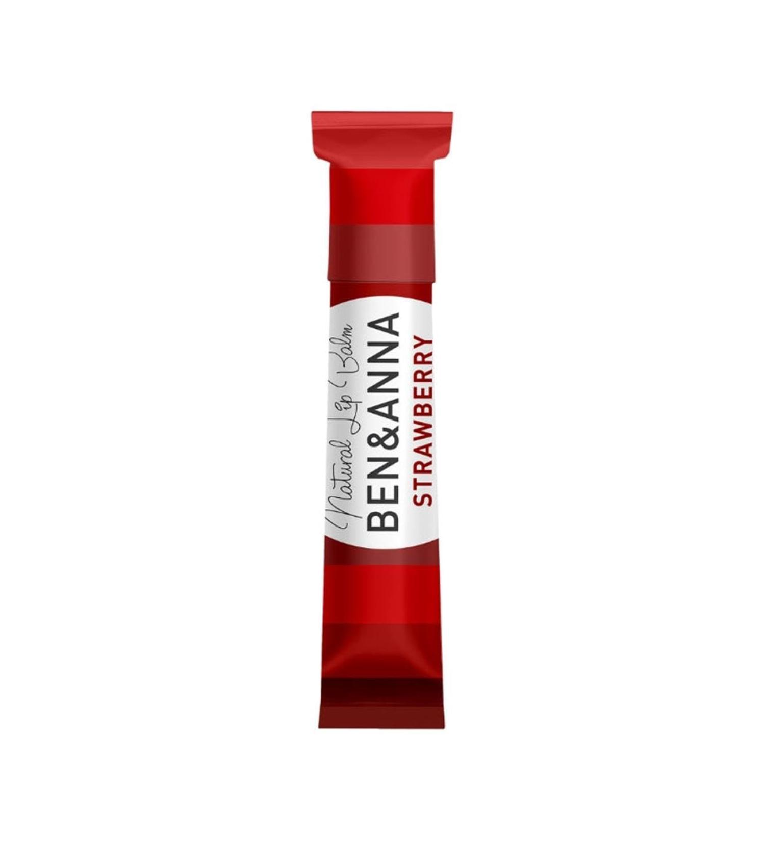 Ben & Anna Natural Lip Balm Strawberry - 6g Moisturizing Plastic Free Vegan Cruelty-Free Eco-Friendly - Buy Online on GoSupps.com