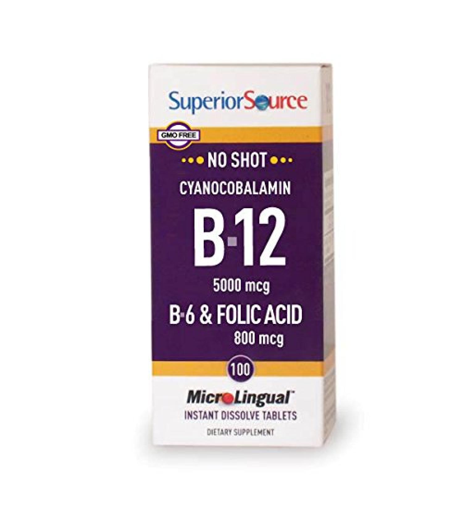 Superior Source No Shot B12 Multivitamins 5000 mcg 100 Count - Pack of 1 - Buy Online on GoSupps.com