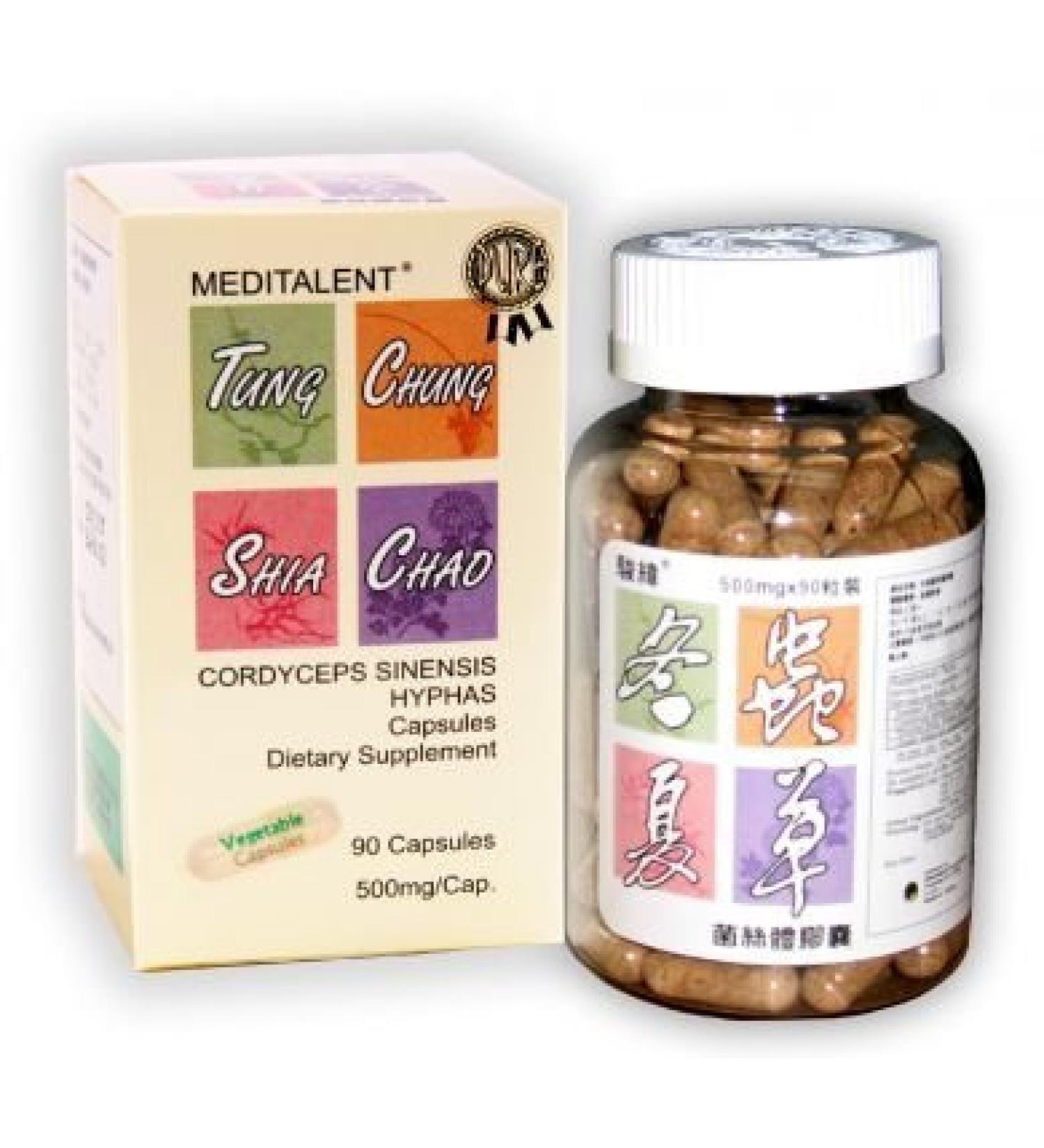Meditalent - Cordyceps Sinensis Hyphas Mycelium - 500mg - 90 Capsules