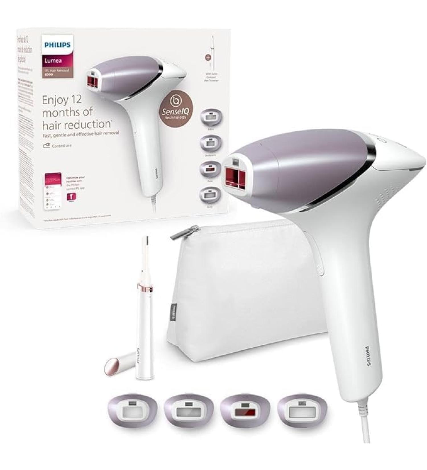 PHILIPS Lumea IPL Hair Removal Device w/ SmartSkin Sensor & Pen Trimmer - White - Buy Online on GoSupps.com