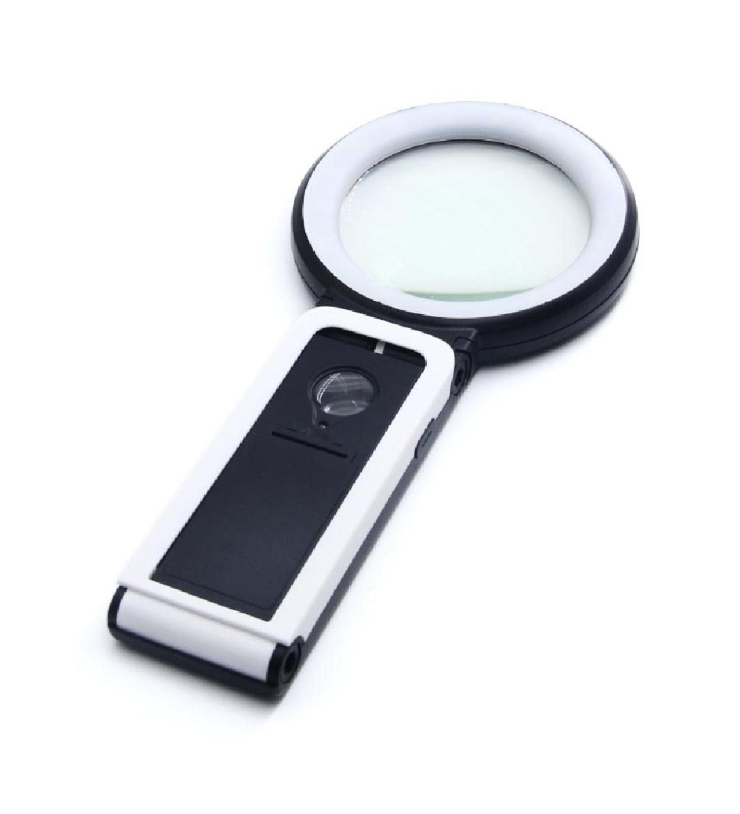 Portable Magnifying Glass with Light & Scale Handheld Large Magnifying Glass 18 LED Cold and Warm Light with 3 Modes Reading Magnifying Glass with Light for Seniors Hands Free 18 LED Cold and Warm 3 - Buy Online on GoSupps.com