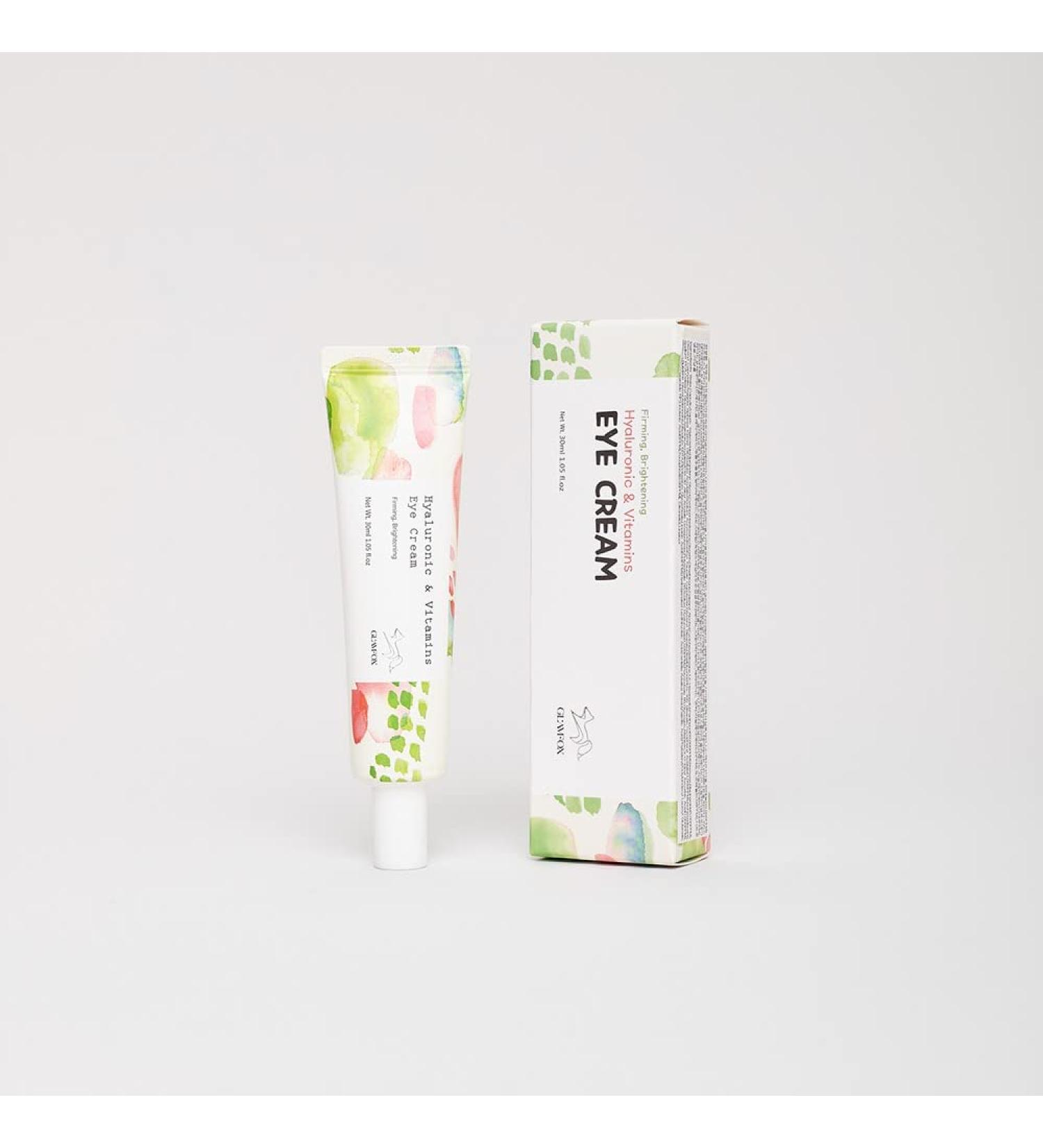 Glamfox Eye Cream: Firming & Brightening with Hyaluronic Acid and Vitamins - Buy Online on GoSupps.com