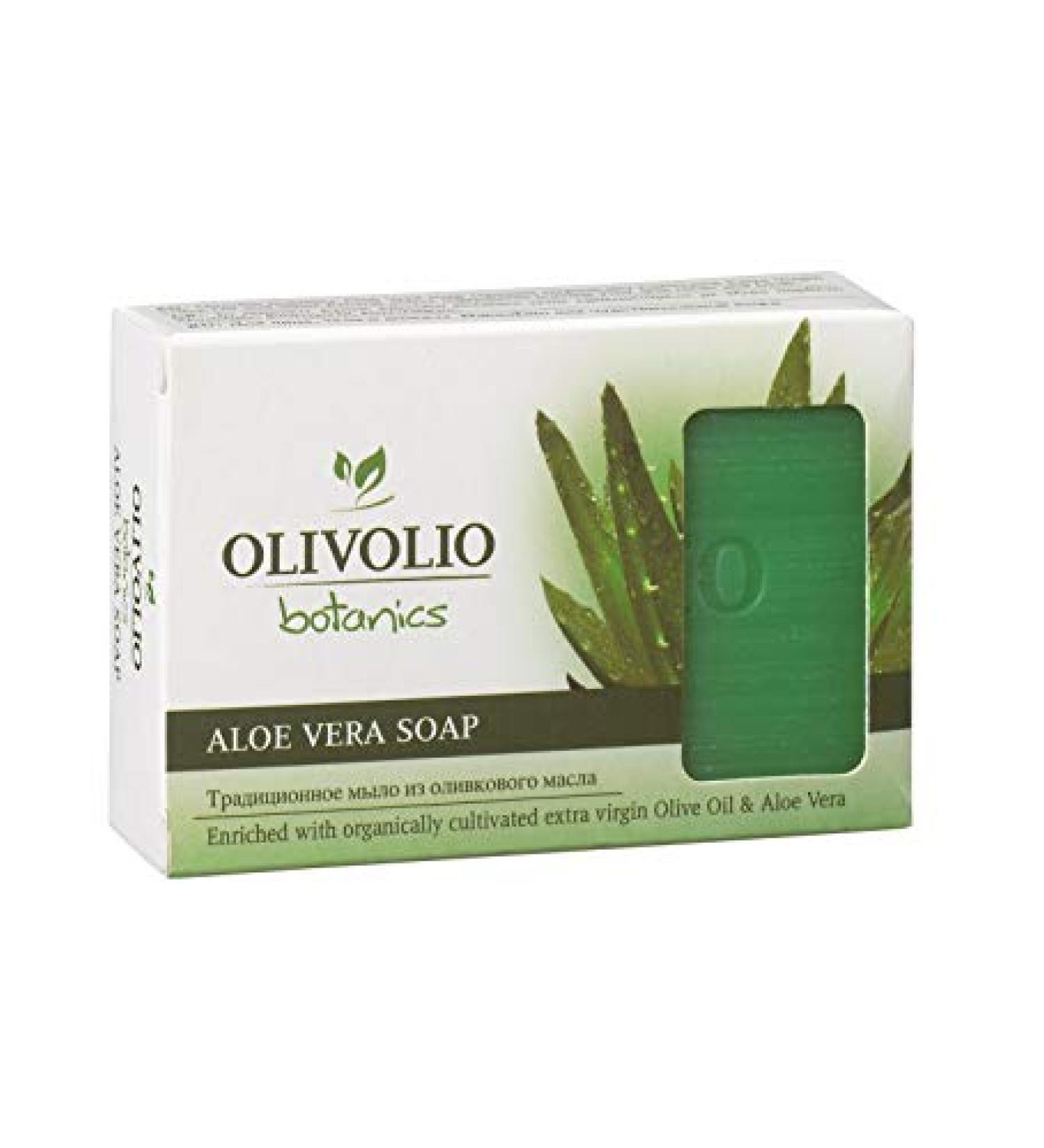Olivolio botanics 100% Aloe Vera/Olive Oil Soap Organic Hand Soap Without Mineral Oil & Parabens - 100g