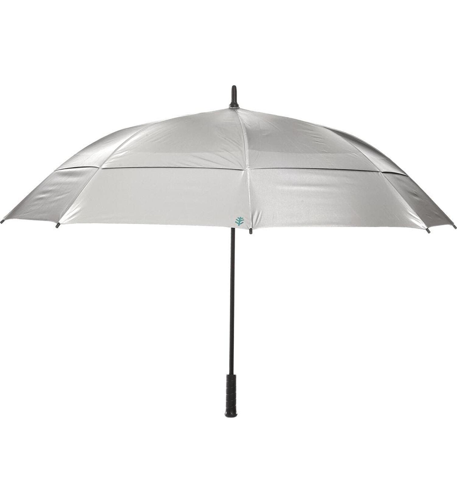 Coolibar UPF 50+ 62 Inch Tournament Golf Umbrella - Sun Protective (One Size- Silver/Green) One Size Silver/Green