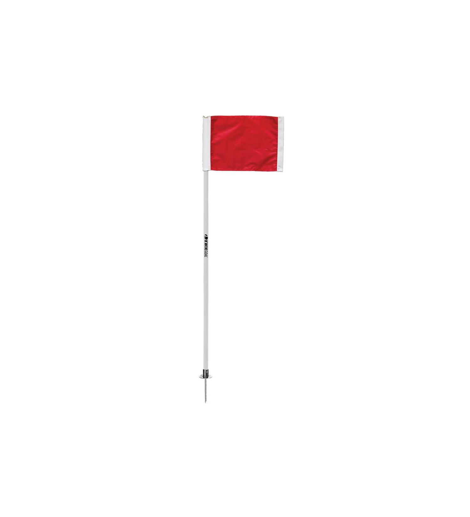 Kwik Goal Official Corner Flags - Set of 4 Red | Premium Soccer Equipment - Buy Online on GoSupps.com