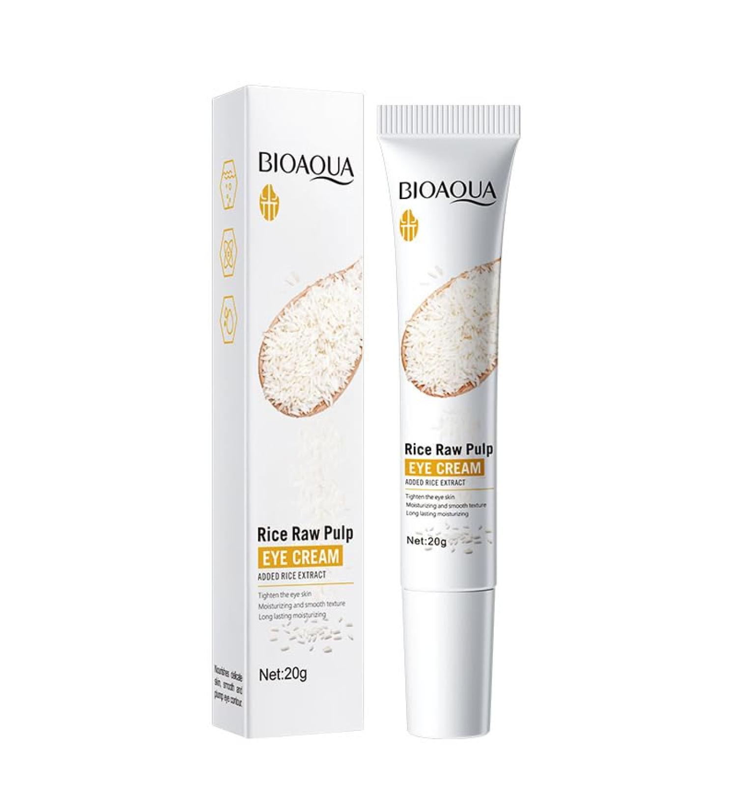BIOAQUA Rice Raw Pulp Under-Eye Cream Rice Extract Moisturizing Smooth Nourishing Under-Eye Skin 20g / 0.7oz - Buy Online on GoSupps.com