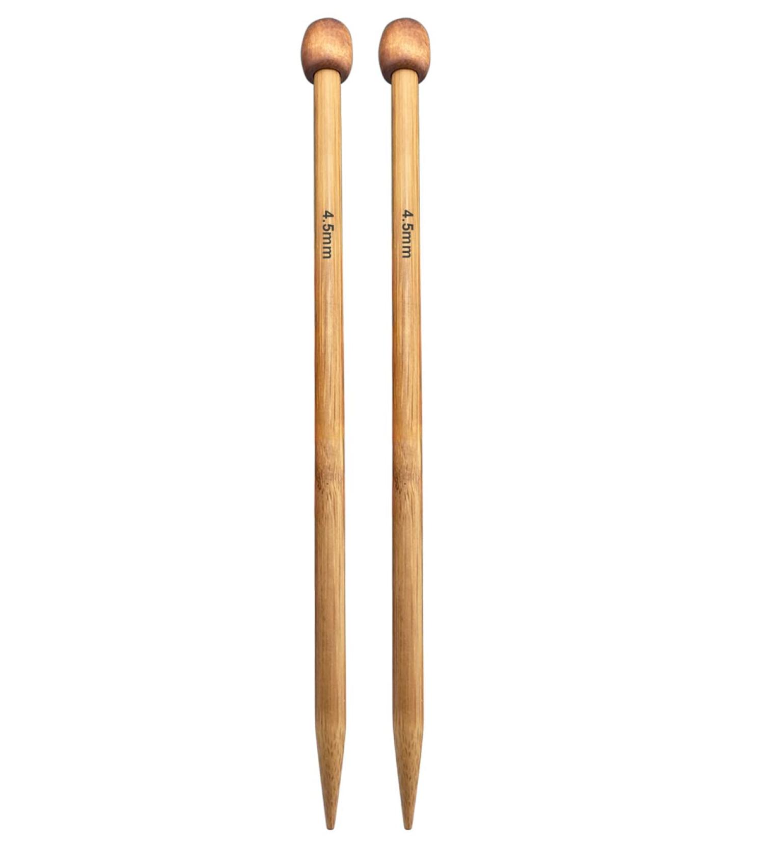 Bamboo Knitting Needles - 10-inch US Size 7 (4.5mm) Single Pointed Needles for DIY Knitting - Buy Online on GoSupps.com