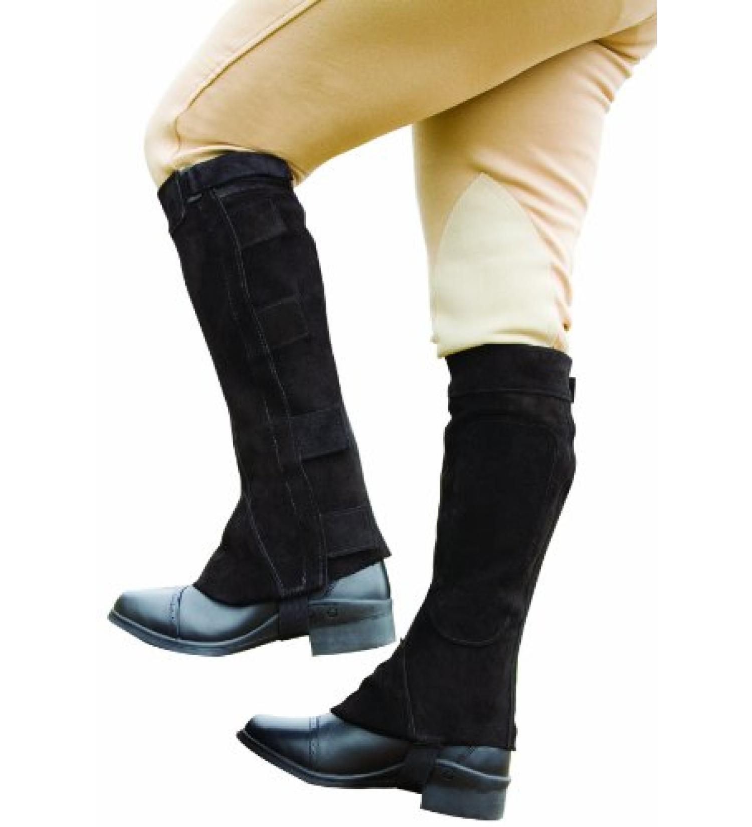 Perri's Velcro Half Chaps Medium Black
