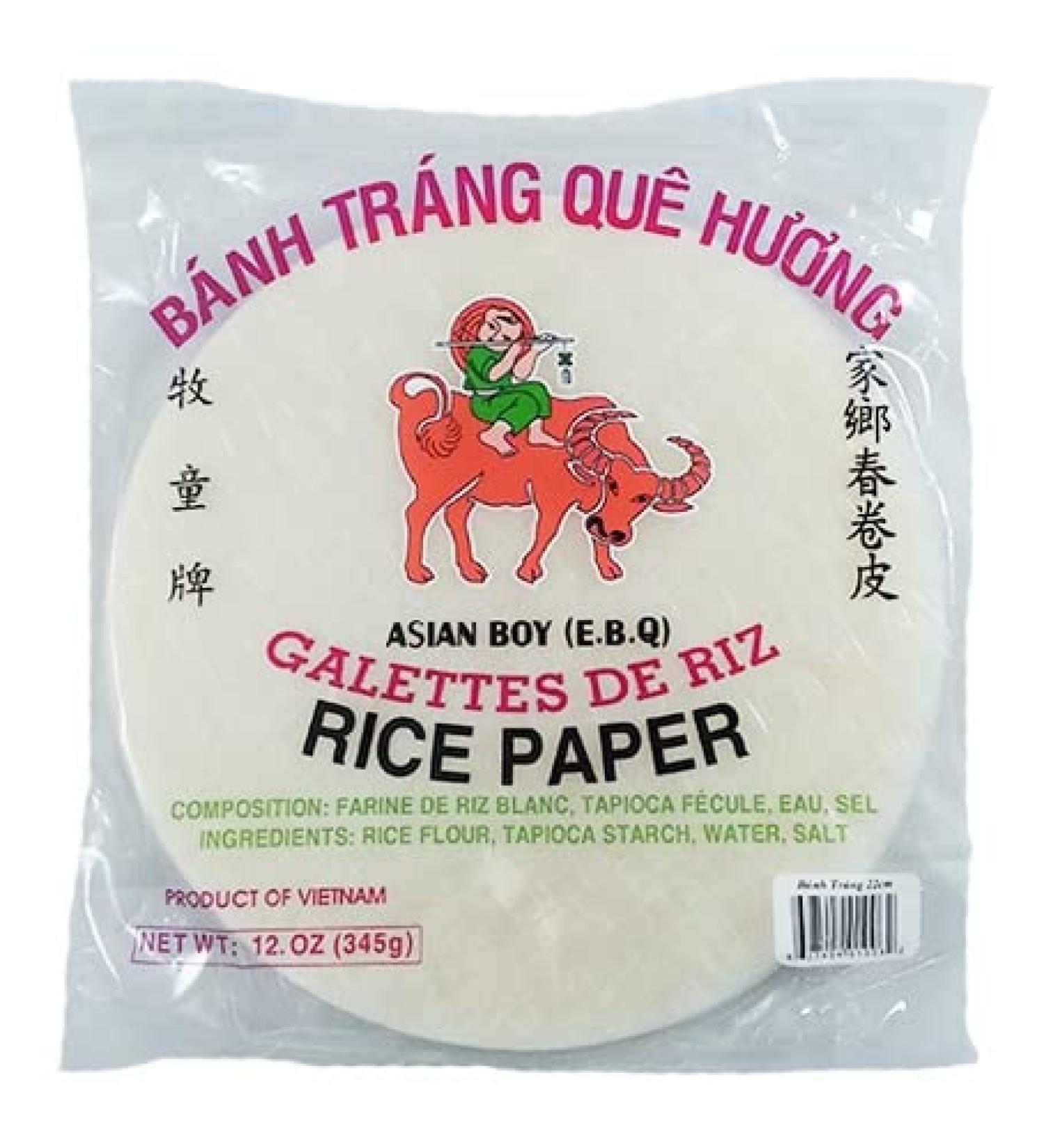 22cm Round Vietnamese Rice Paper 345g - Summer Roll Wrapper (Banh Trang) - Buy Online on GoSupps.com